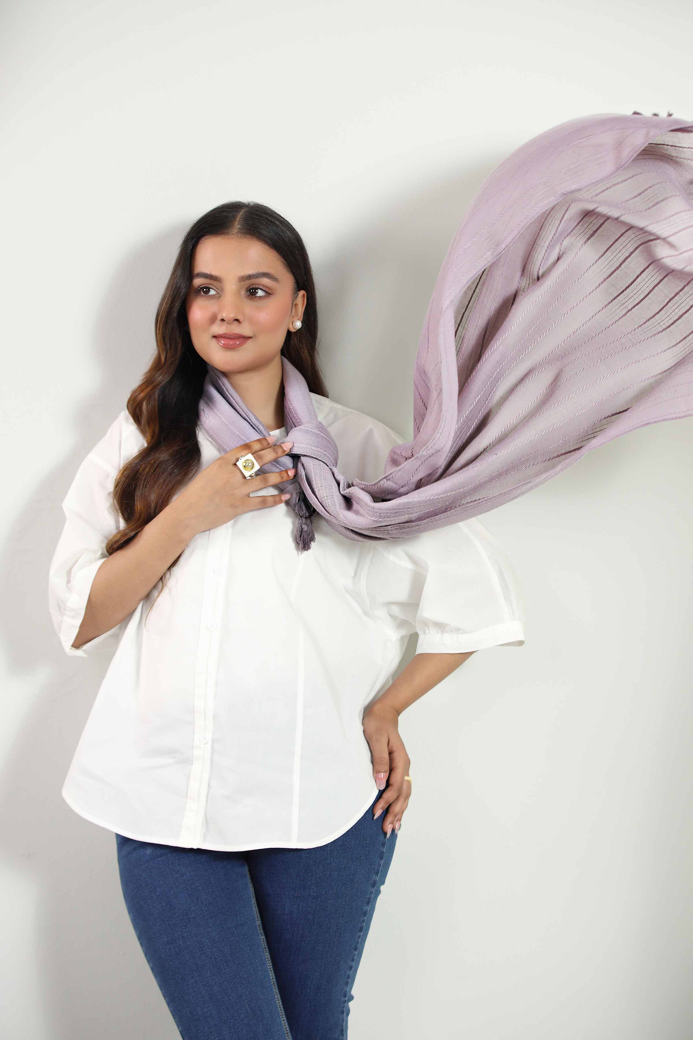 Purple Women Scarf-442802109