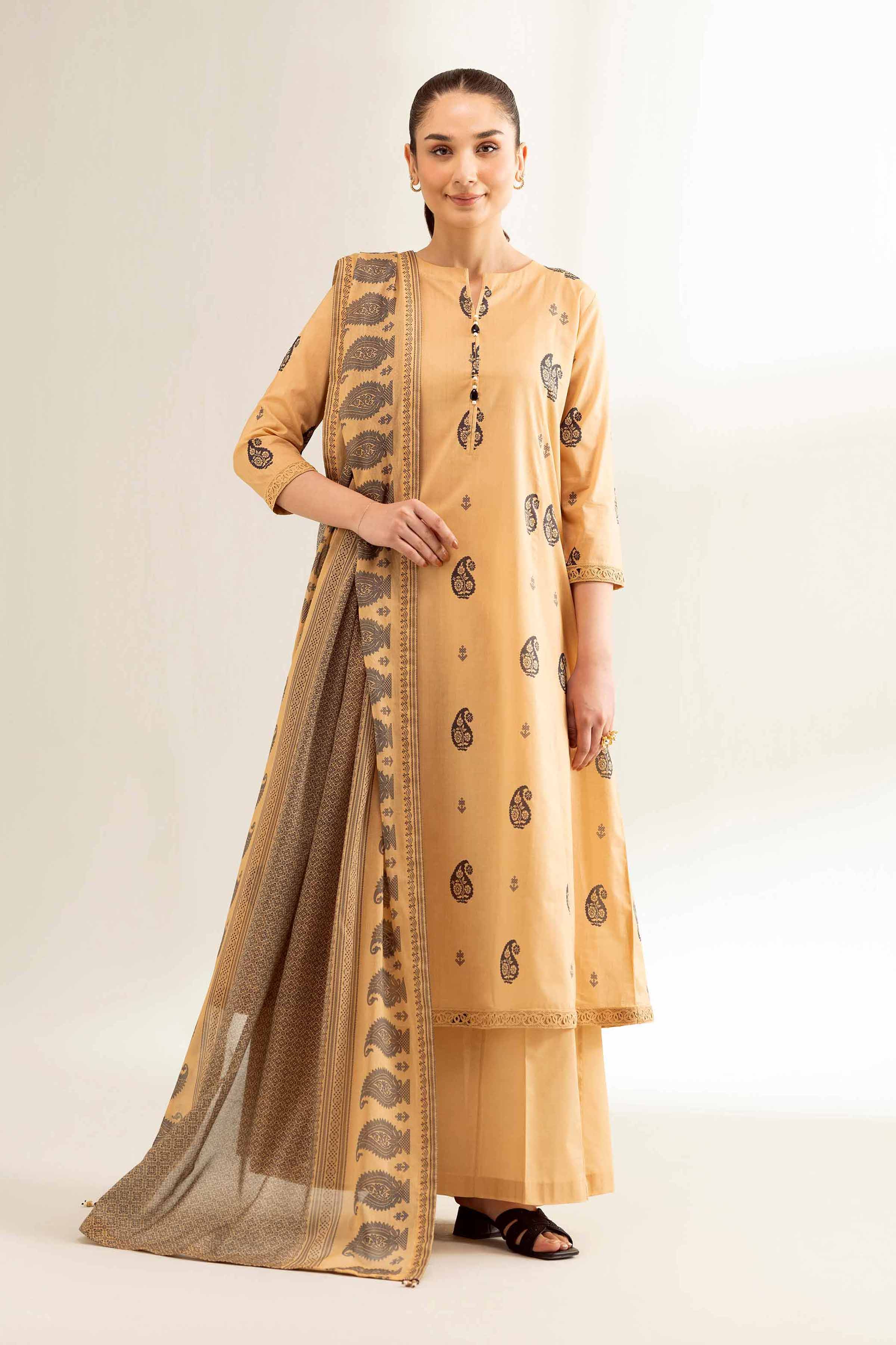3 Piece - Digital Printed Loose Fabric - 42503205