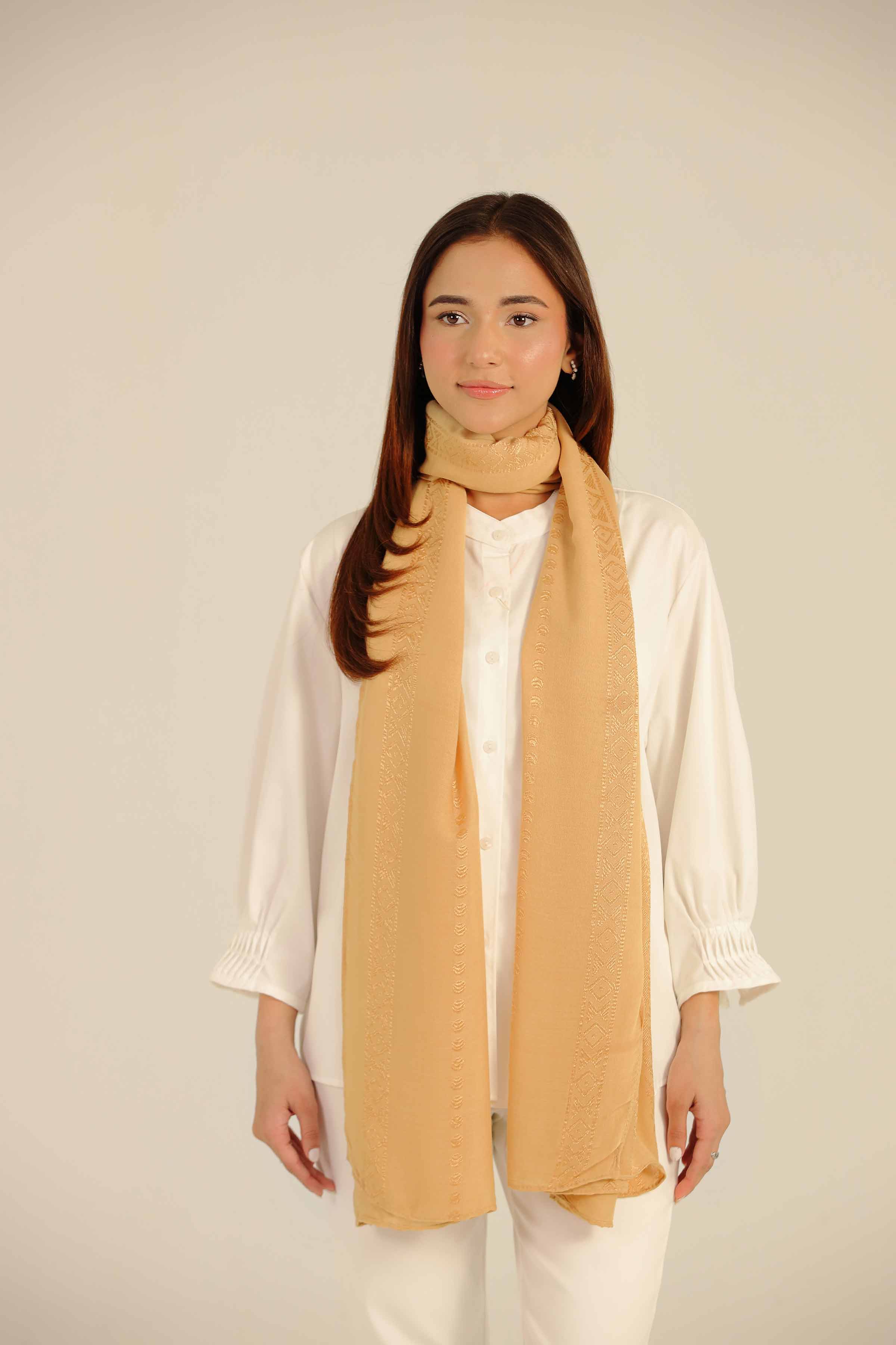 Beige Women Scarf-442622118