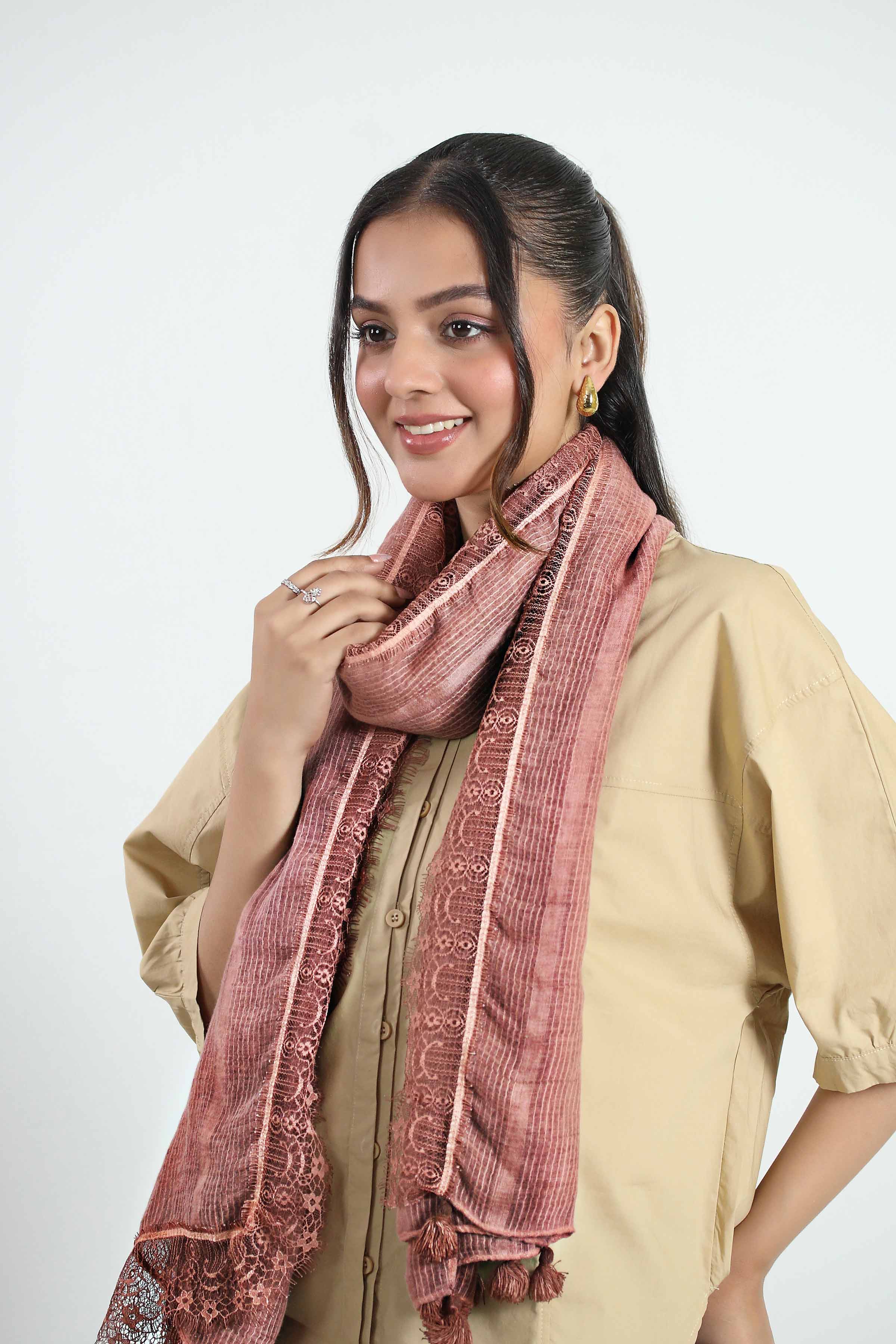 Brown Women Scarf-442812113