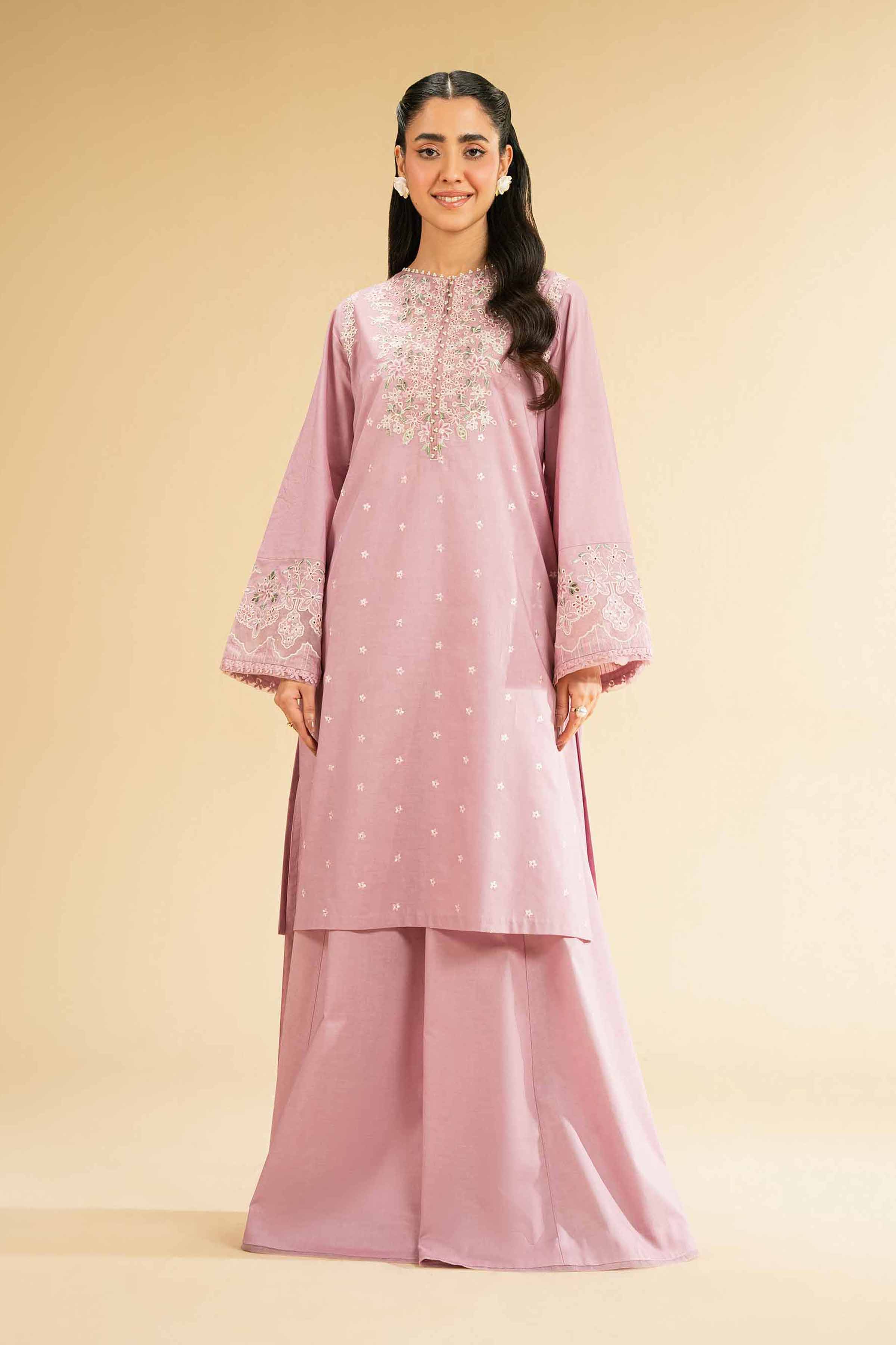2 Piece - Dyed Embroidered Suit - 42501789