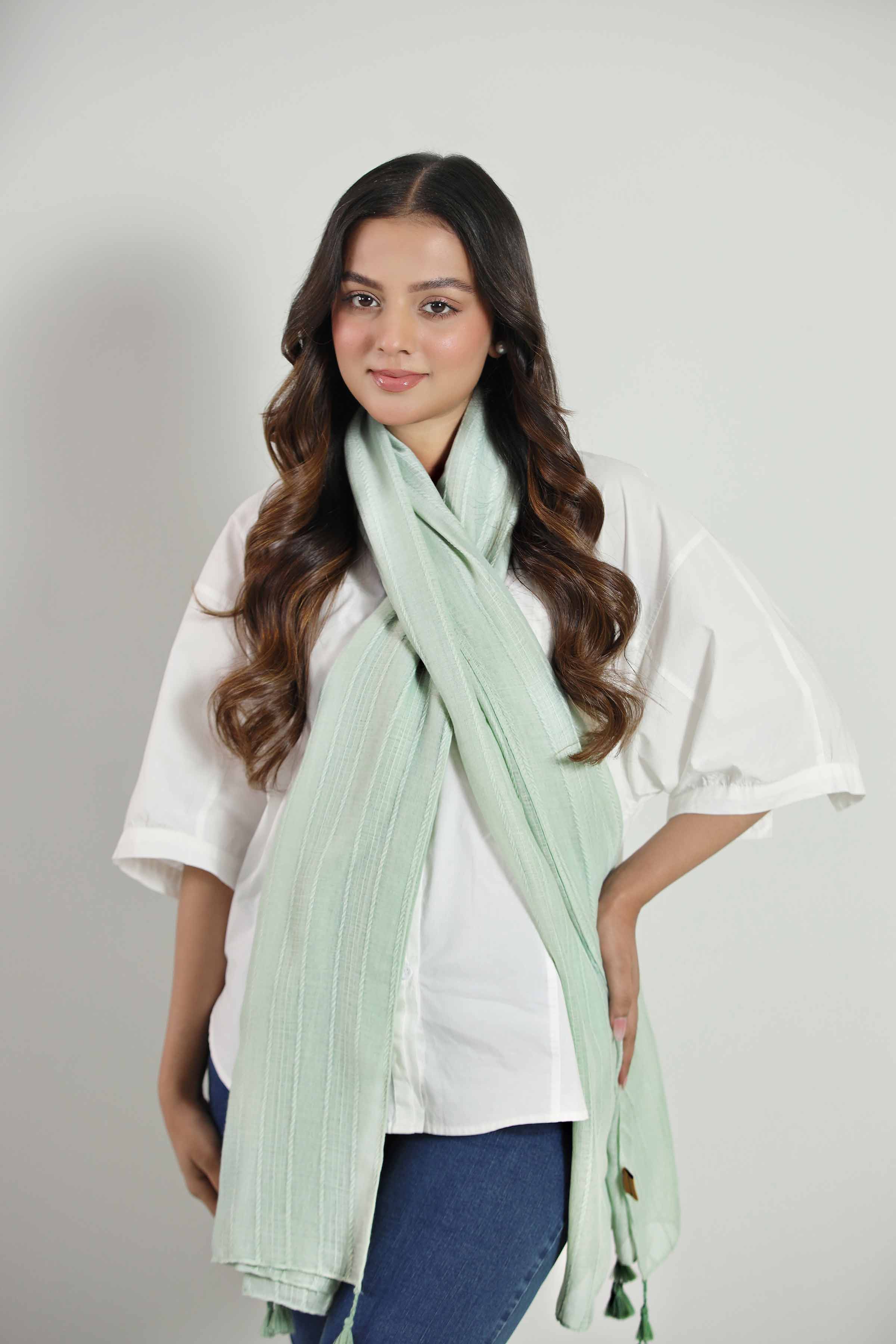 Green Women Scarf-442792104