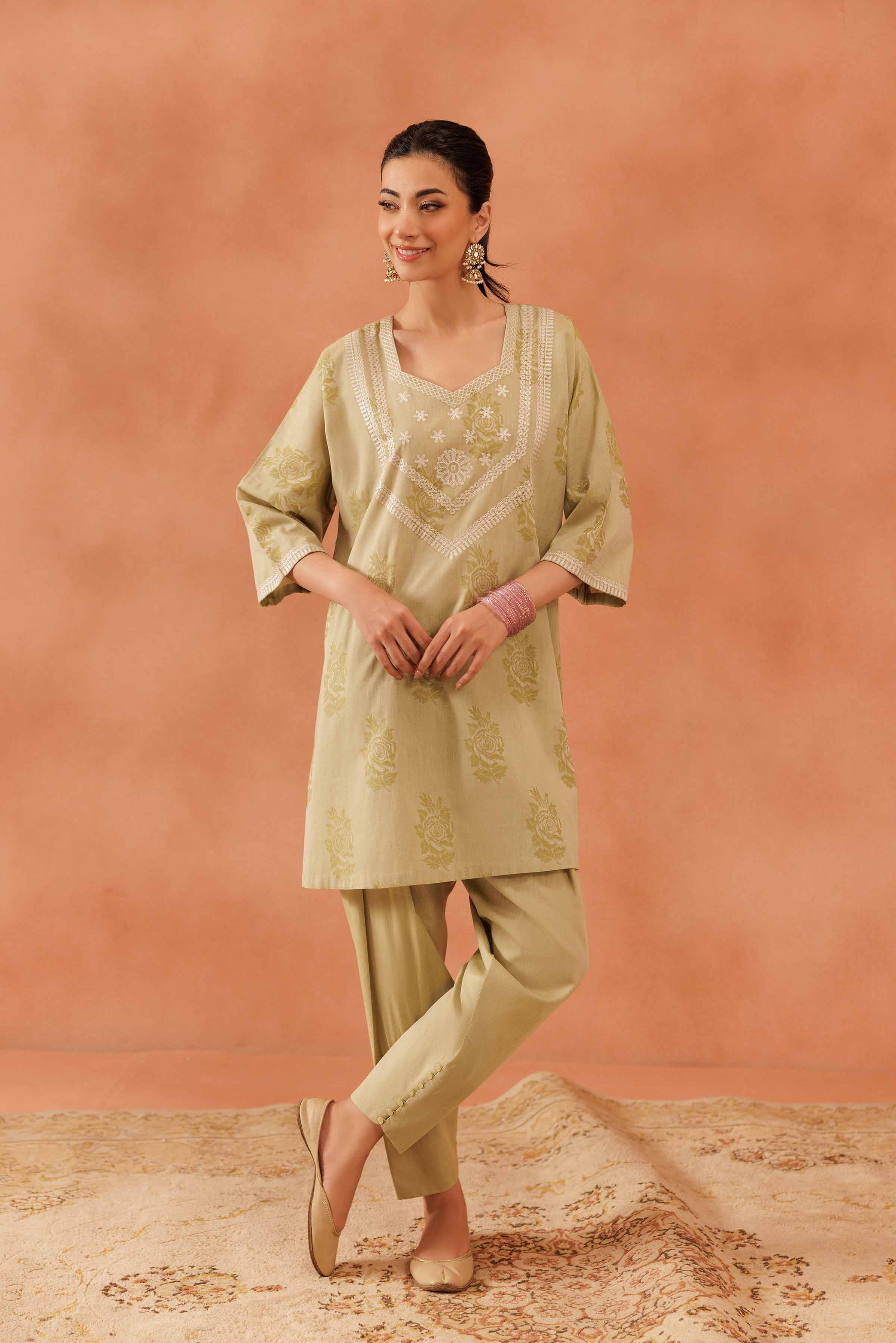 10877-2-Piece-Embroidered-Suit-KFE25-132-5.jpg 2 Piece - Embroidered Suit - KFE25-132