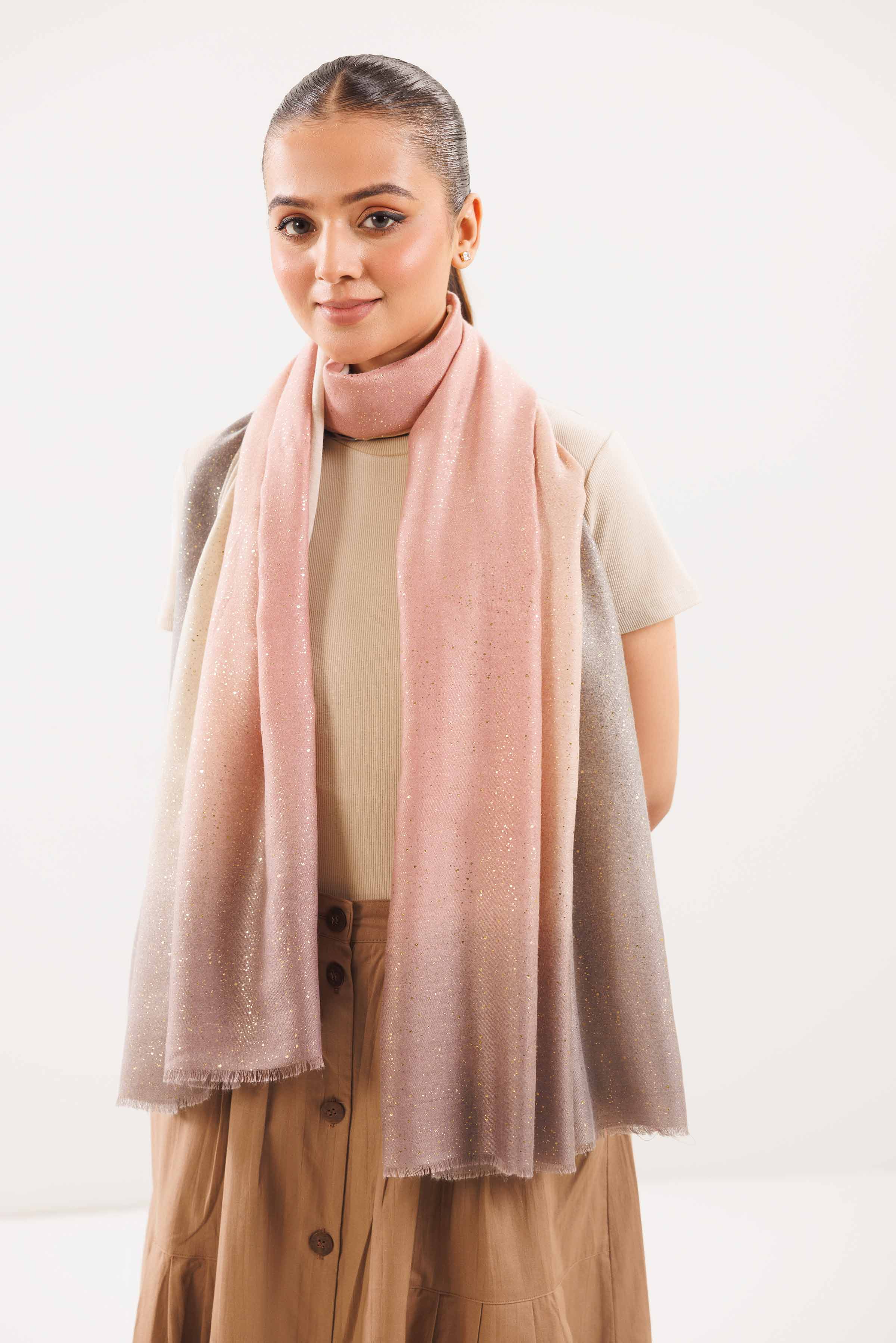 Khaki Women Scarf-442732130
