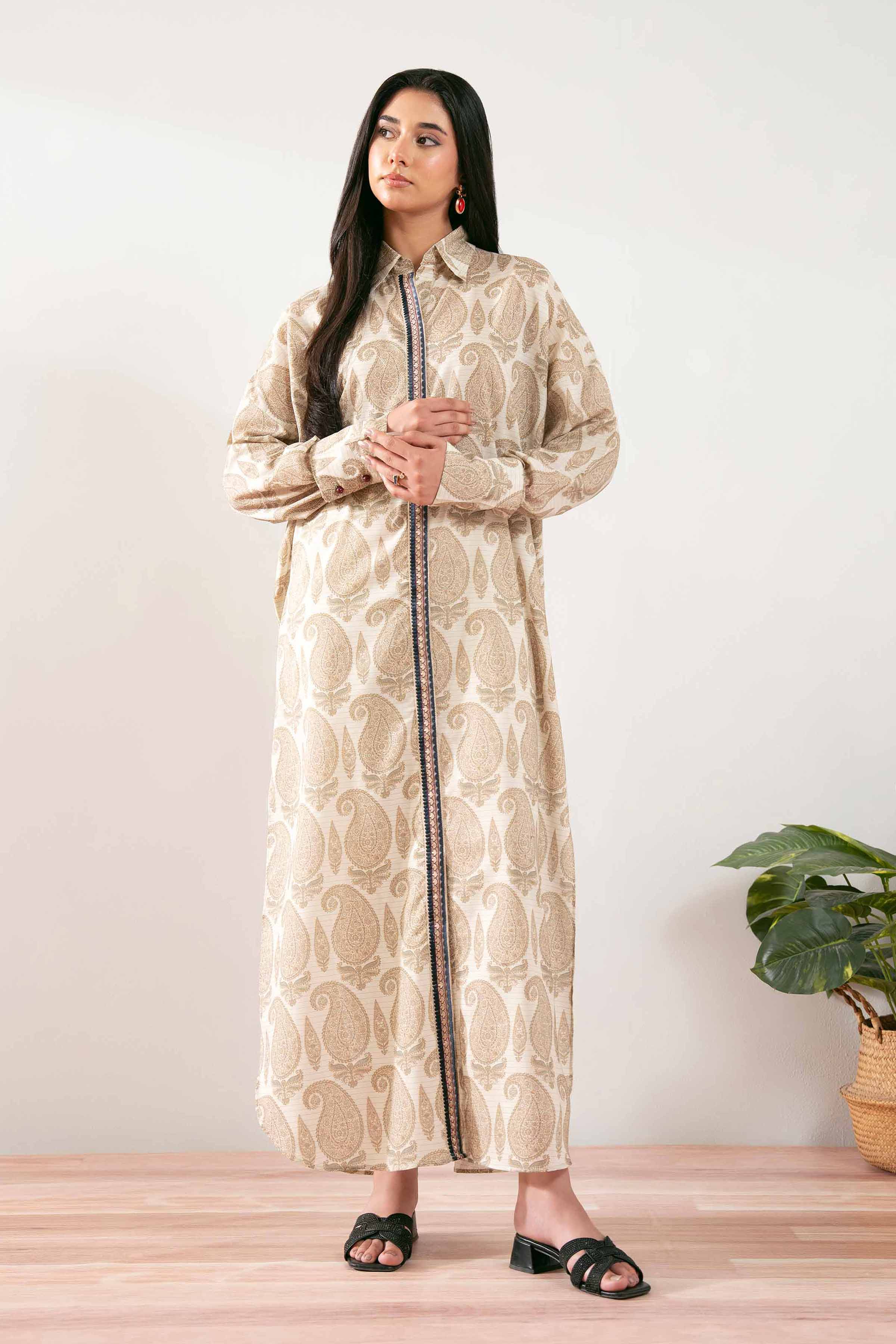 Printed Embroidered Shirt -  FS25-35