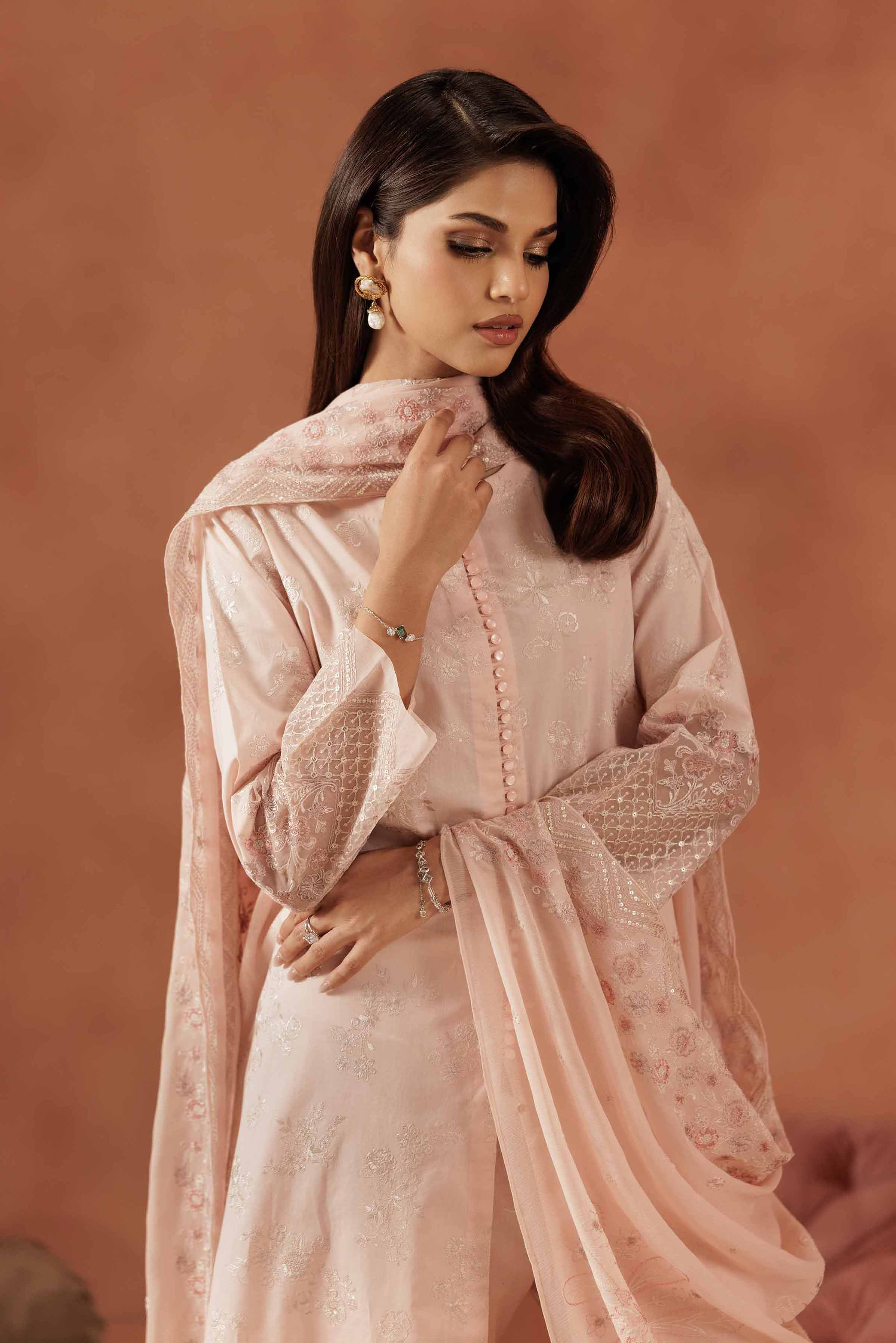 3 Piece - Embroidered Suit - KFE25-154