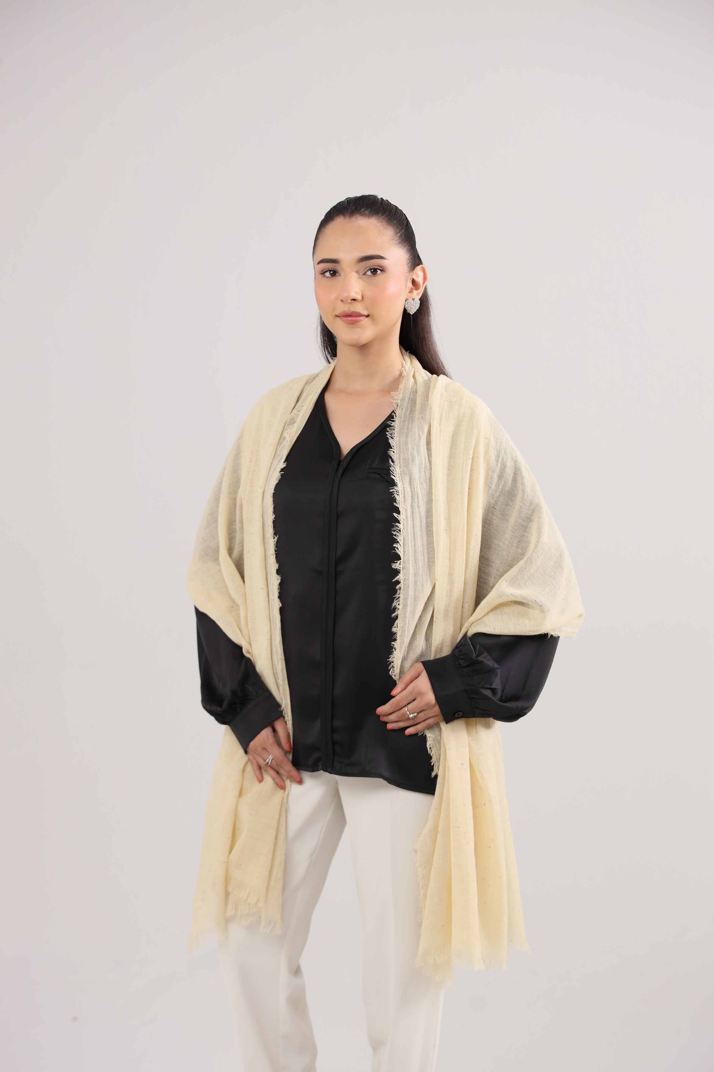 Beige Women Scarf-442412118