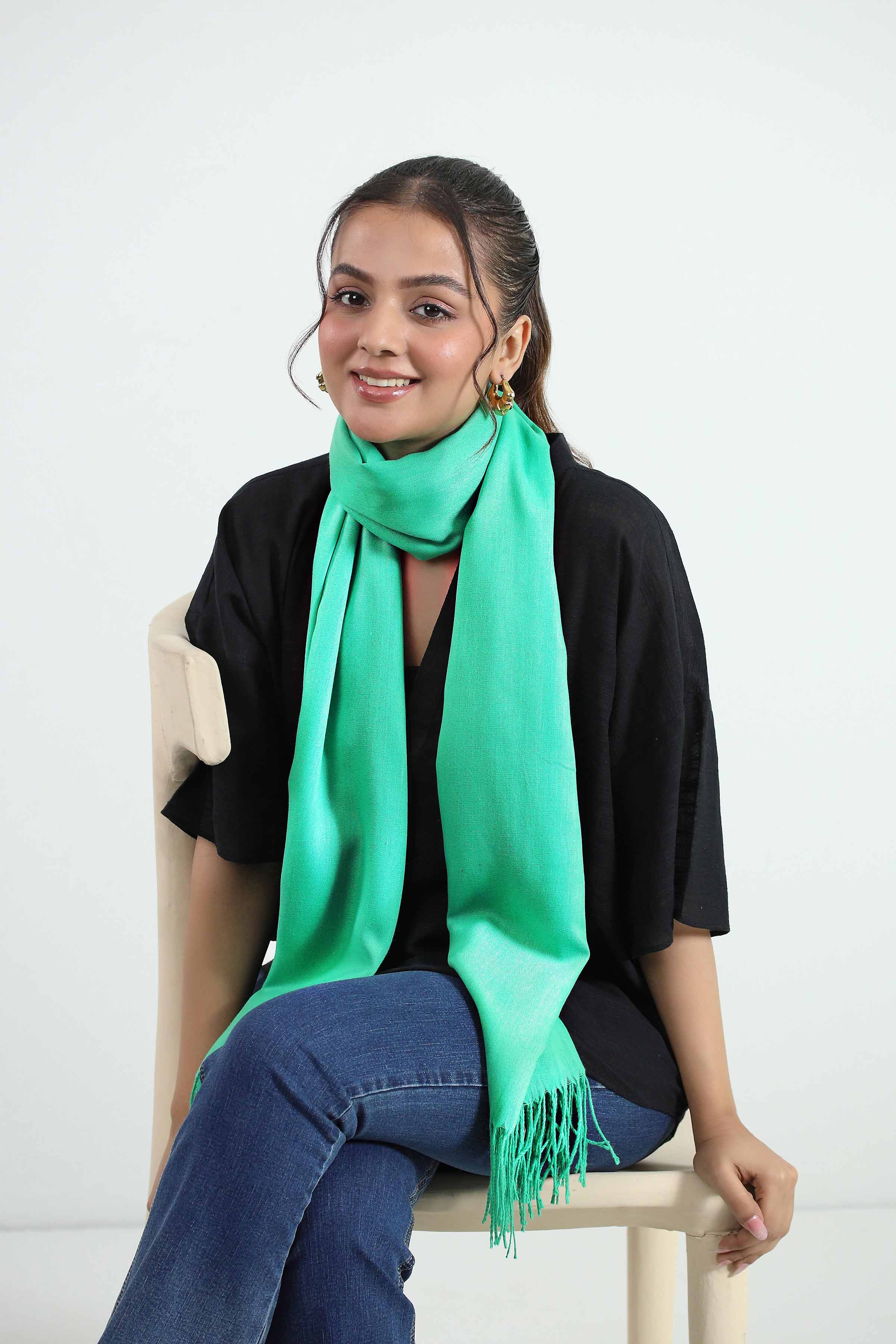 Green Women Scarf-442782104