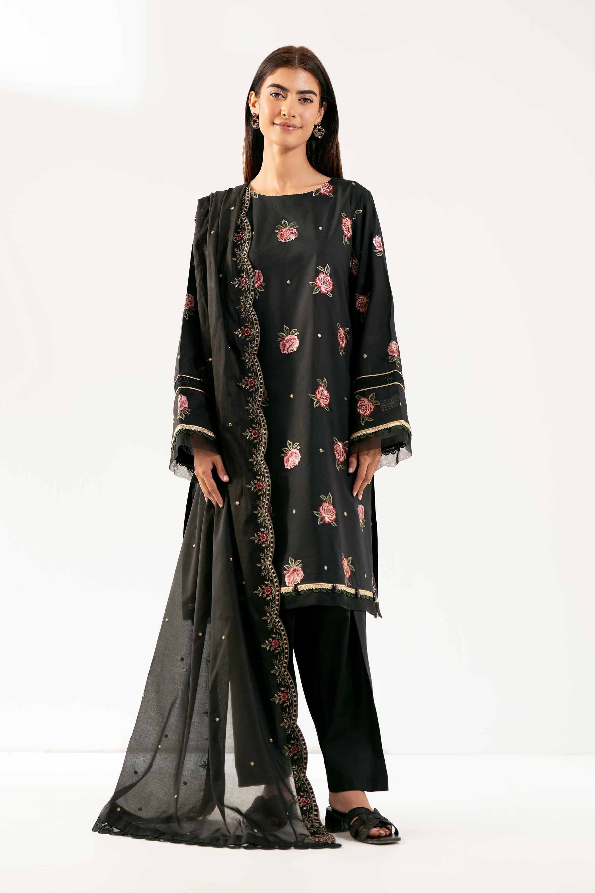 3 Piece - Dyed Embroidered Suit - 42502244