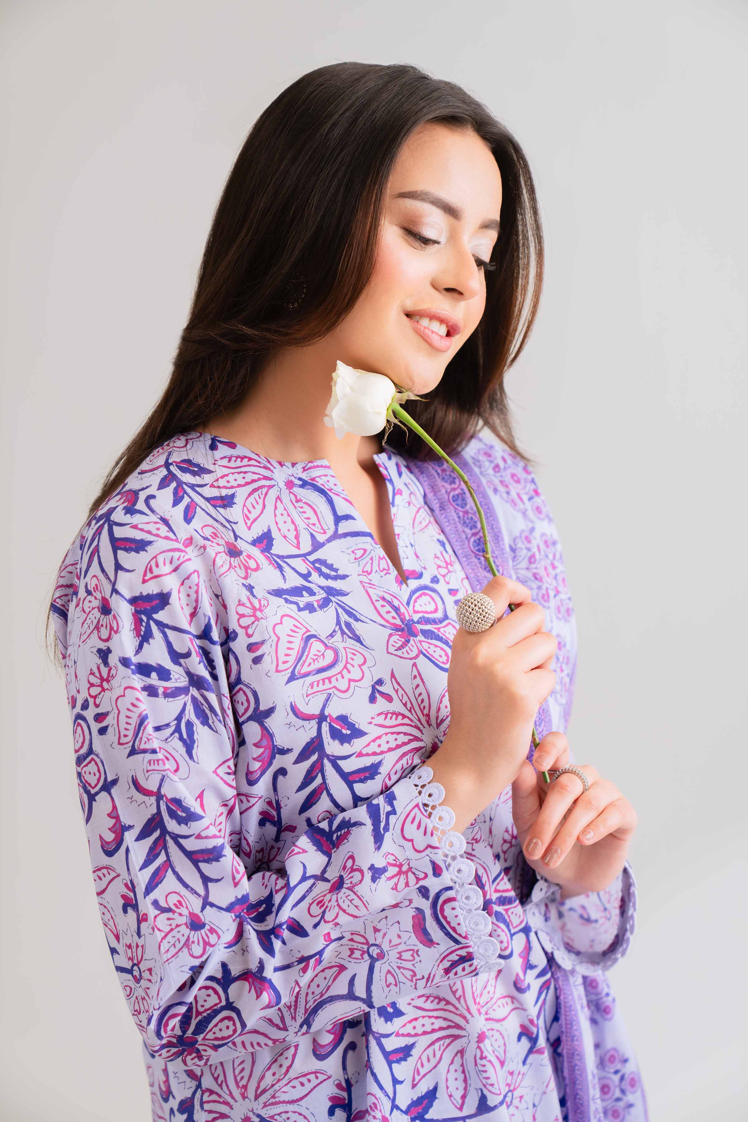 3 Piece - Digital Printed Loose Fabric - 42503215