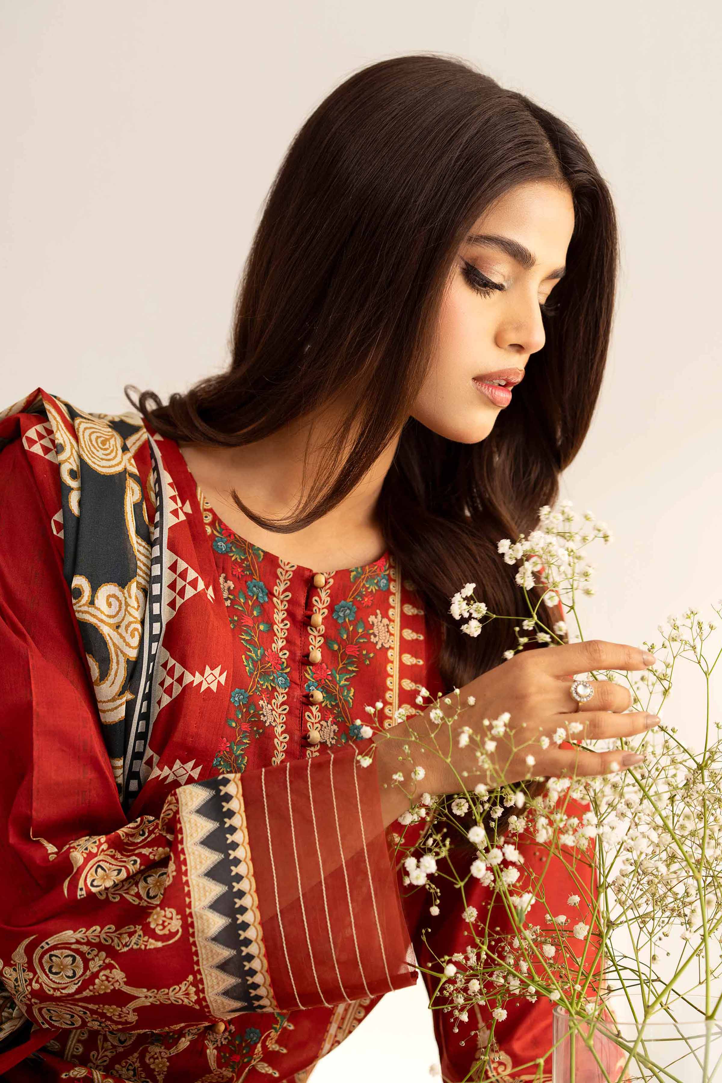 3 Piece - Digital Printed Loose Fabric - 42503147