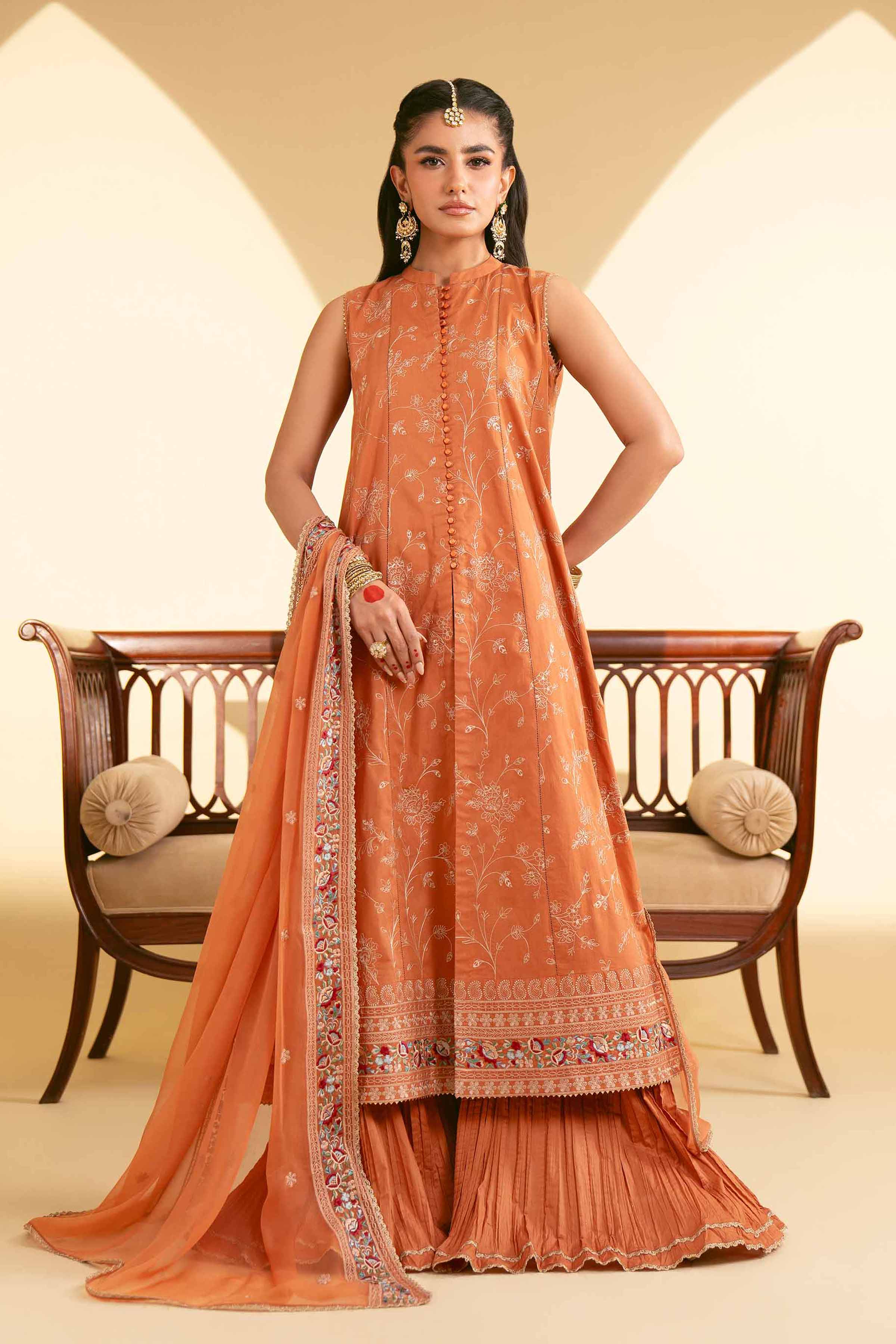 3 Piece - Embroidered Loose Fabric - 42519344