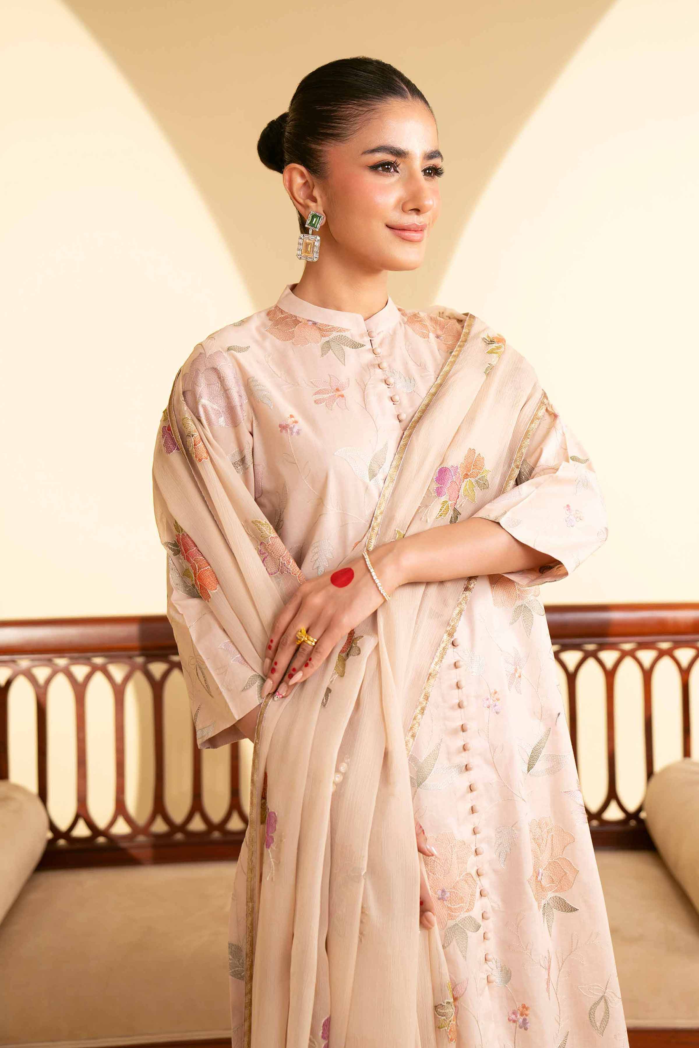 3 Piece - Embroidered Loose Fabric - 42519347