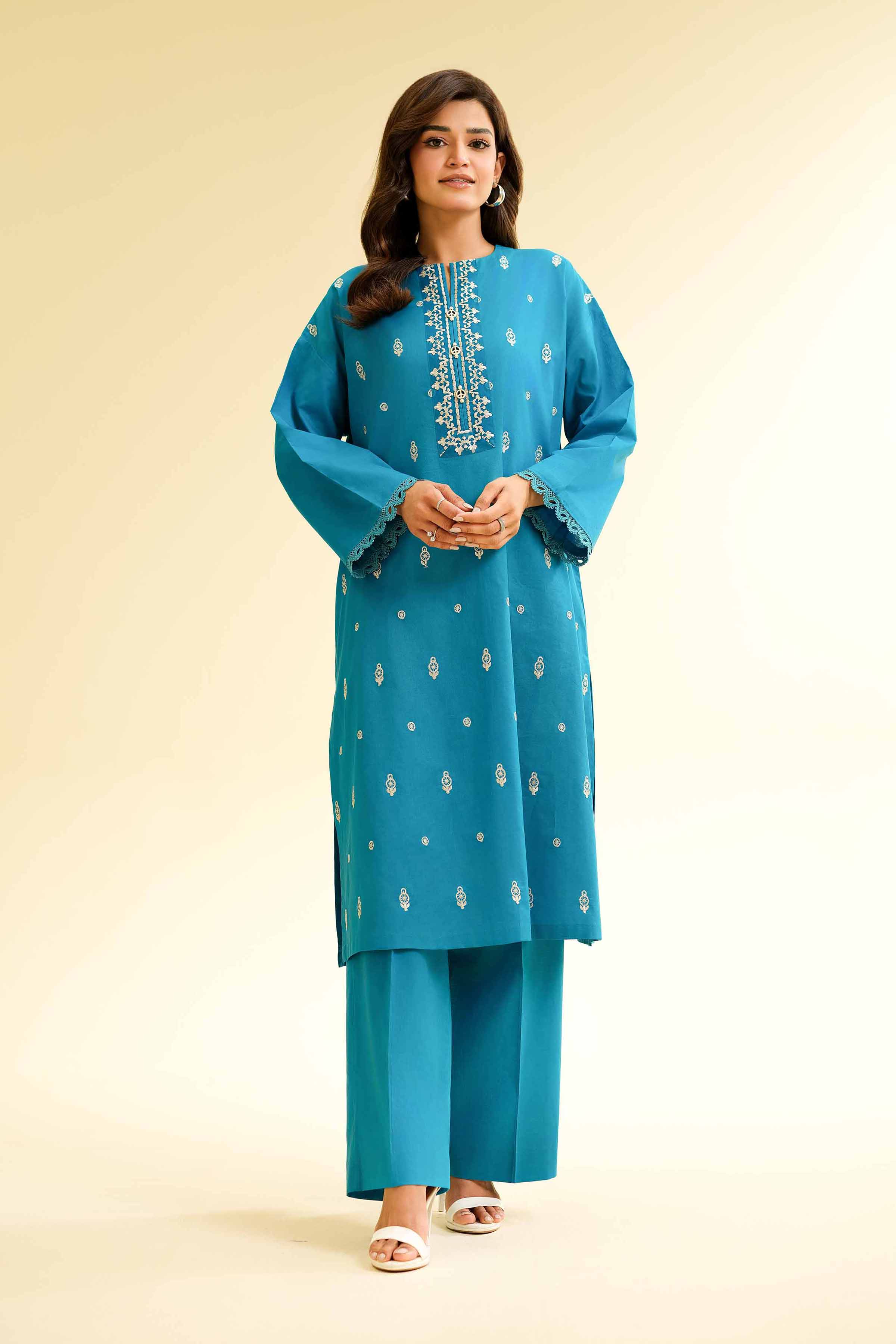 2 Piece - Dyed Embroidered Suit - 42501144