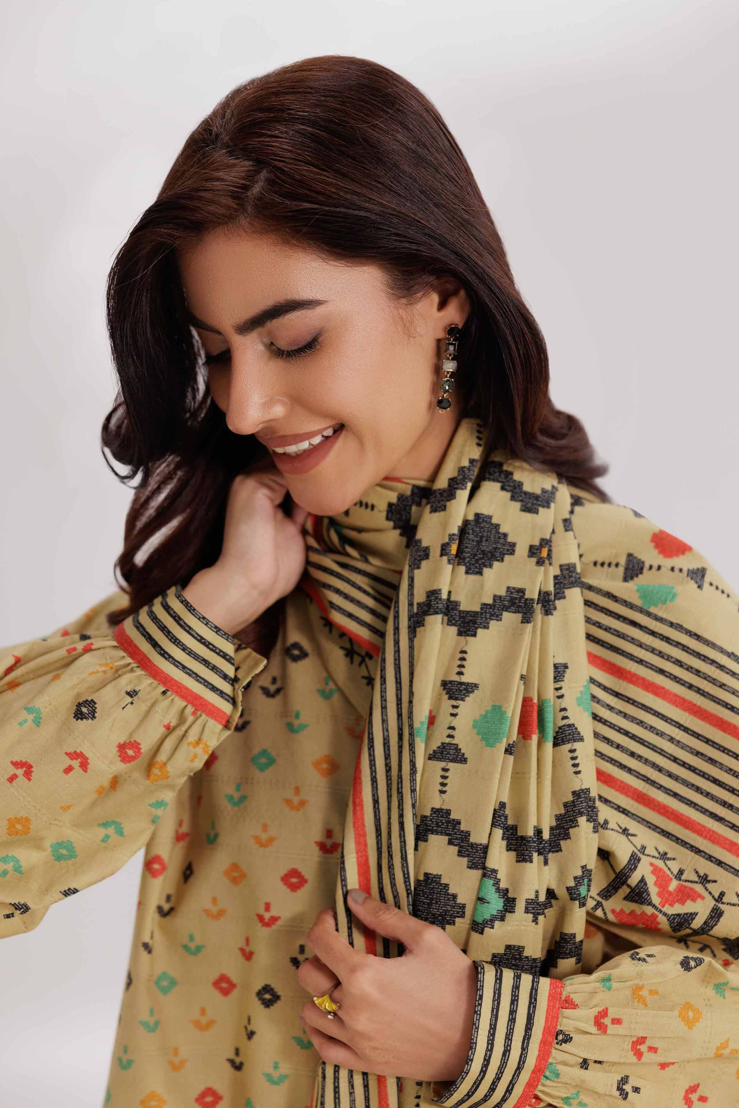 3 Piece - Digital Printed Loose Fabric - 42503448
