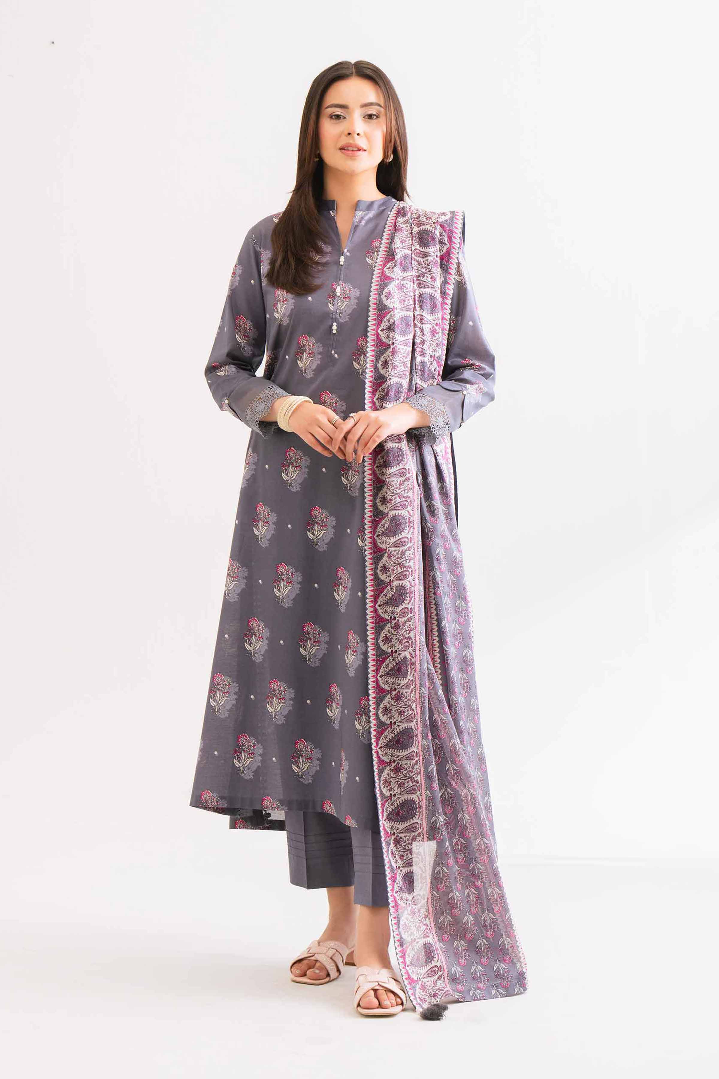 3 Piece - Digital Printed Loose Fabric - 42503207