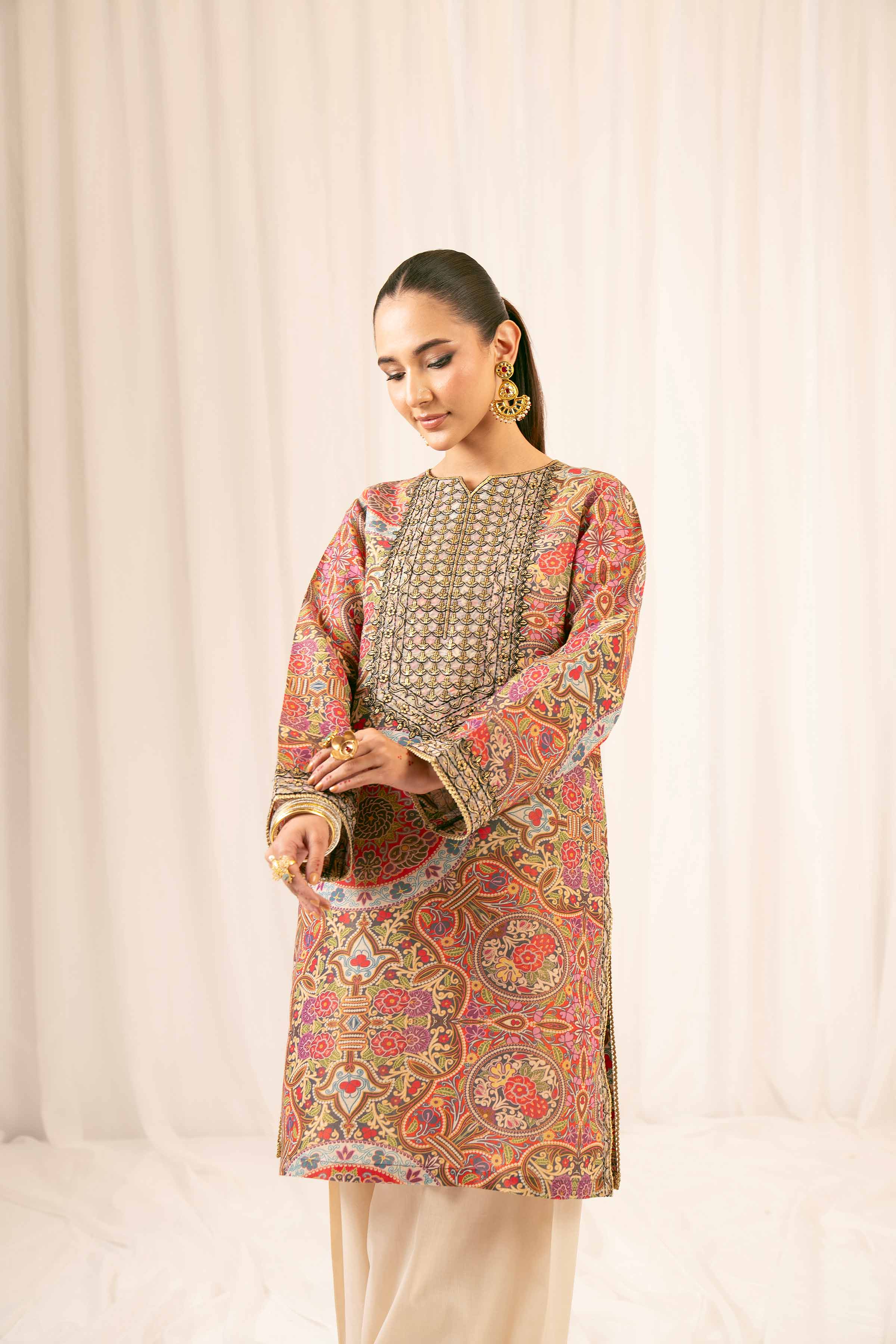 1858-2-Piece-Printed-Embroidered-Suit-PFE25-05-10.jpg 2 Piece - Printed Embroidered Suit - PFE25-05