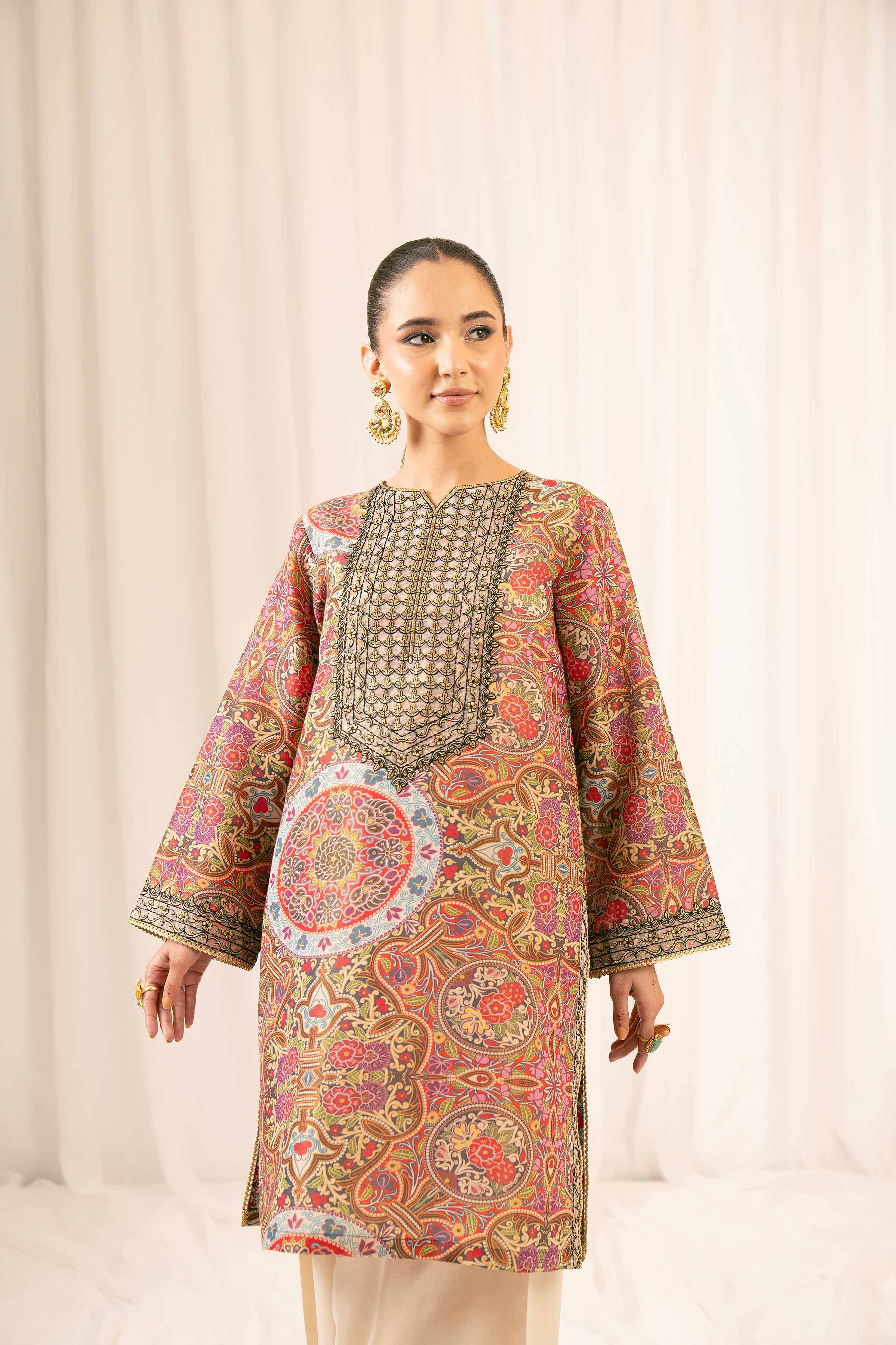 1858-2-Piece-Printed-Embroidered-Suit-PFE25-05-9.jpg 2 Piece - Printed Embroidered Suit - PFE25-05