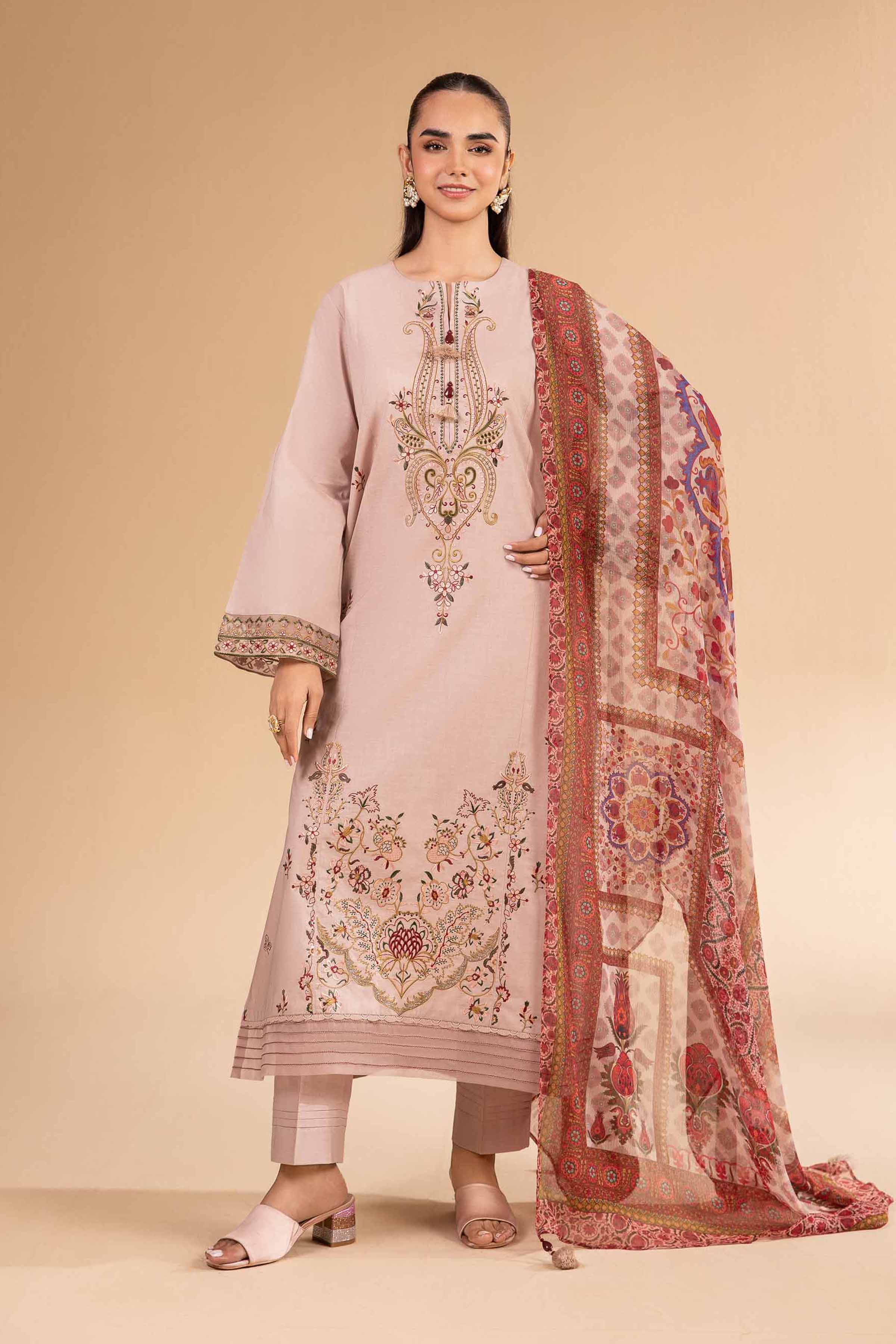 3 Piece - Digital Printed Embroidered Suit - 42501984