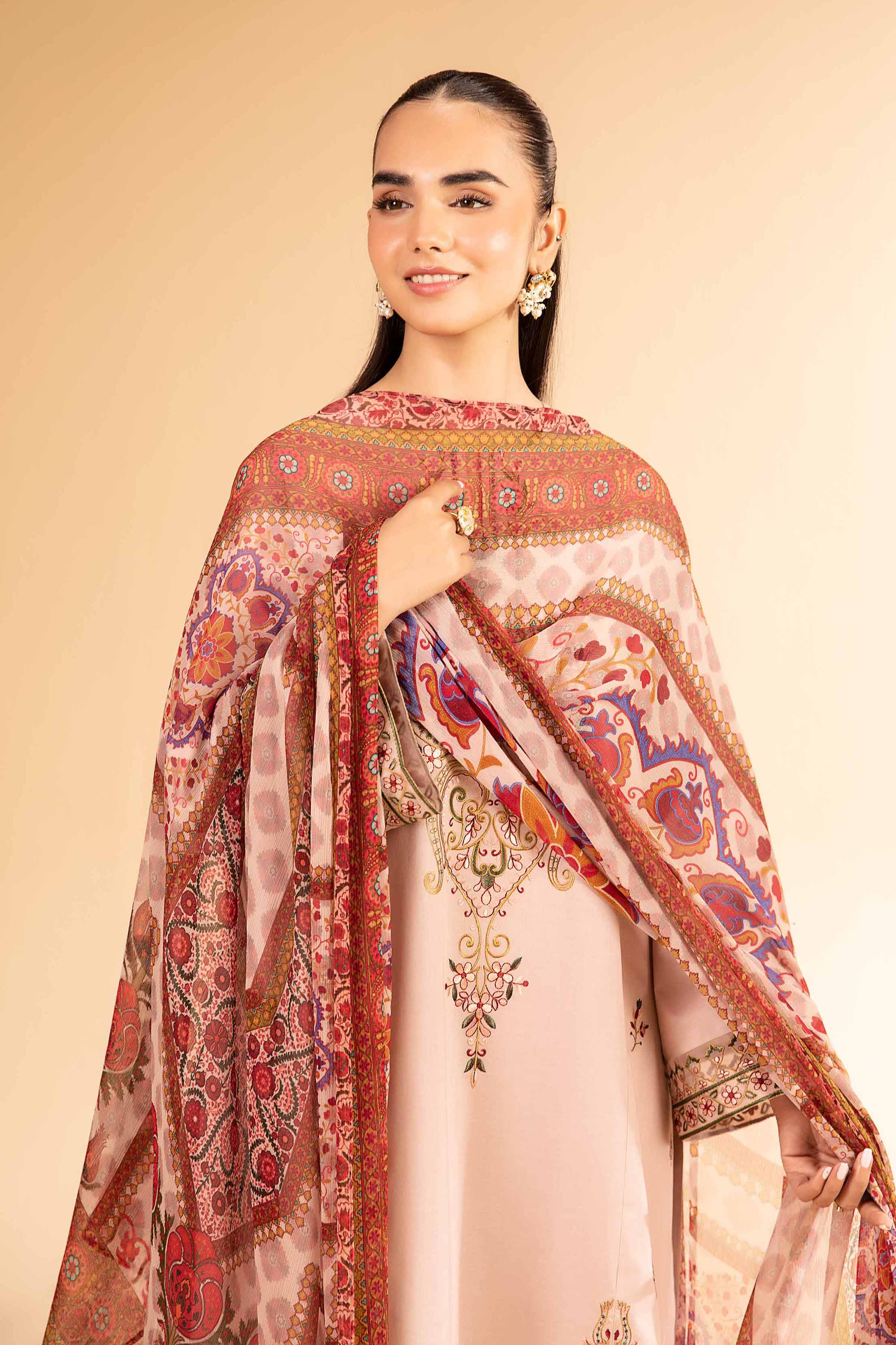 3 Piece - Digital Printed Embroidered Suit - 42501984