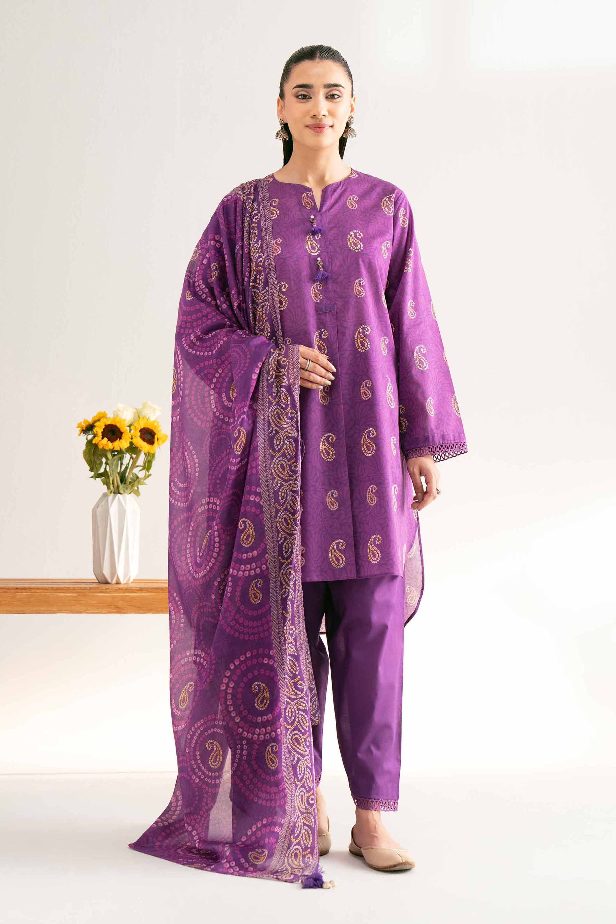 3 Piece - Digital Printed Loose Fabric - 42503199