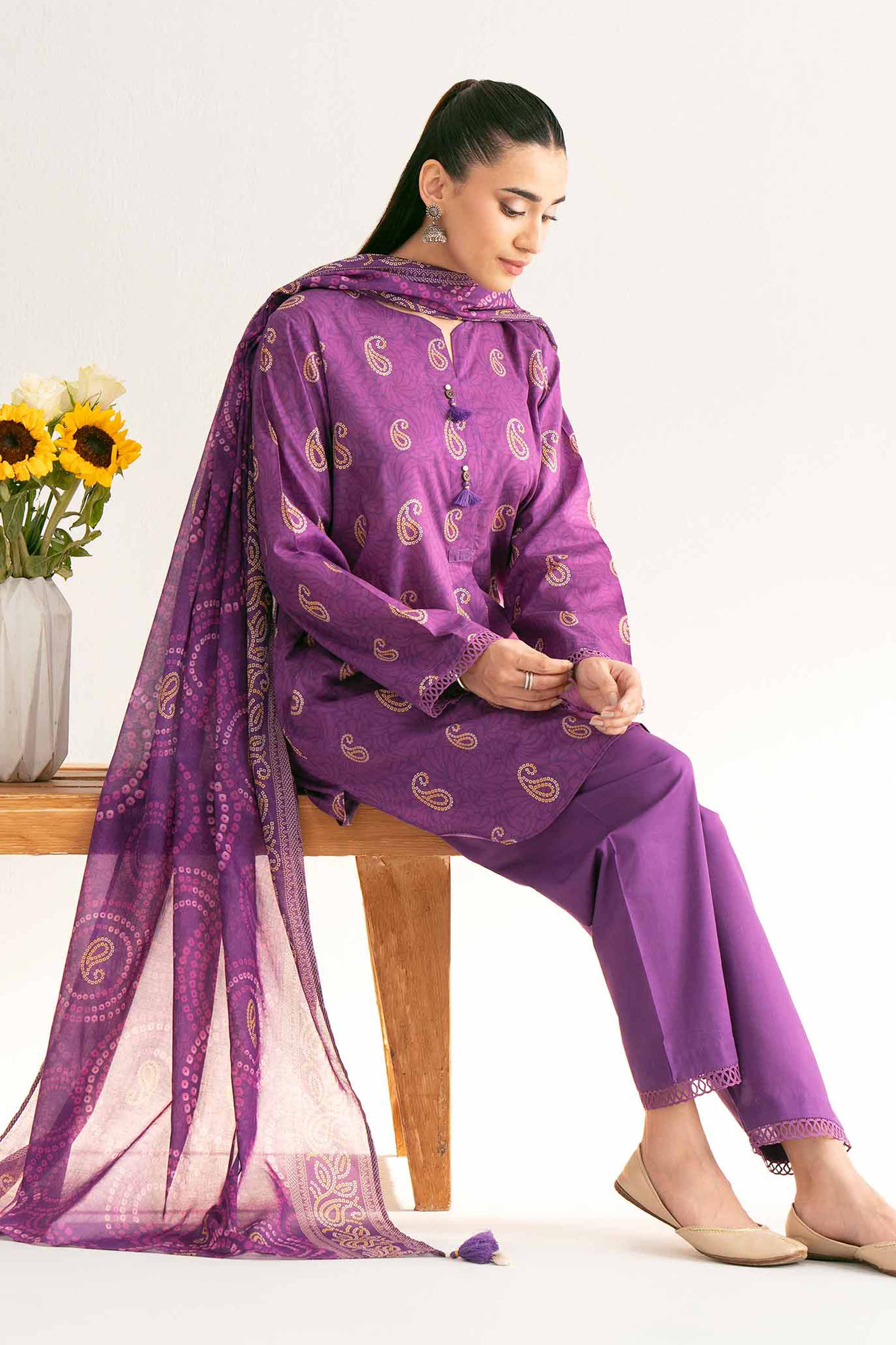 3 Piece - Digital Printed Loose Fabric - 42503199
