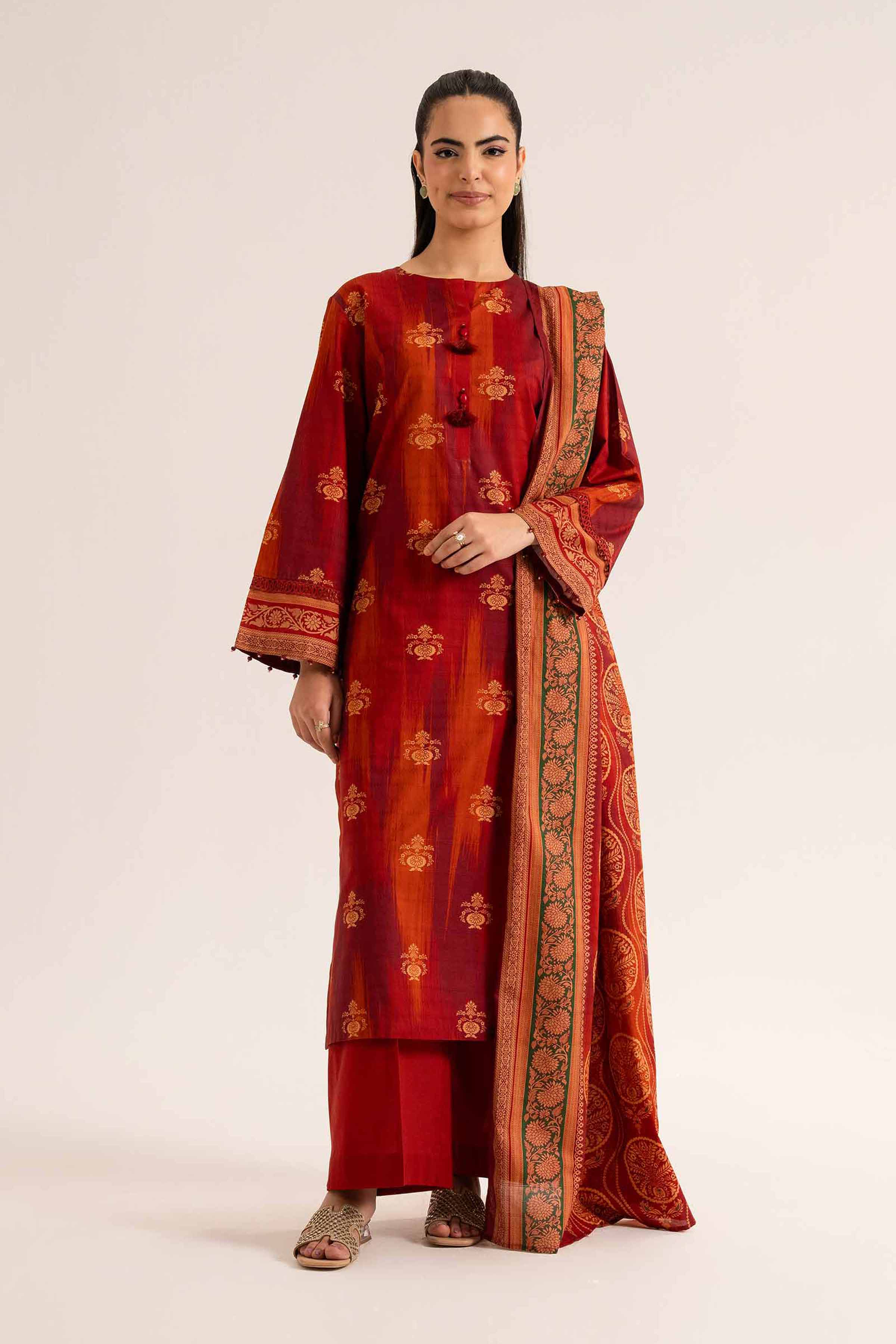 3 Piece - Digital Printed Loose Fabric - 42503453