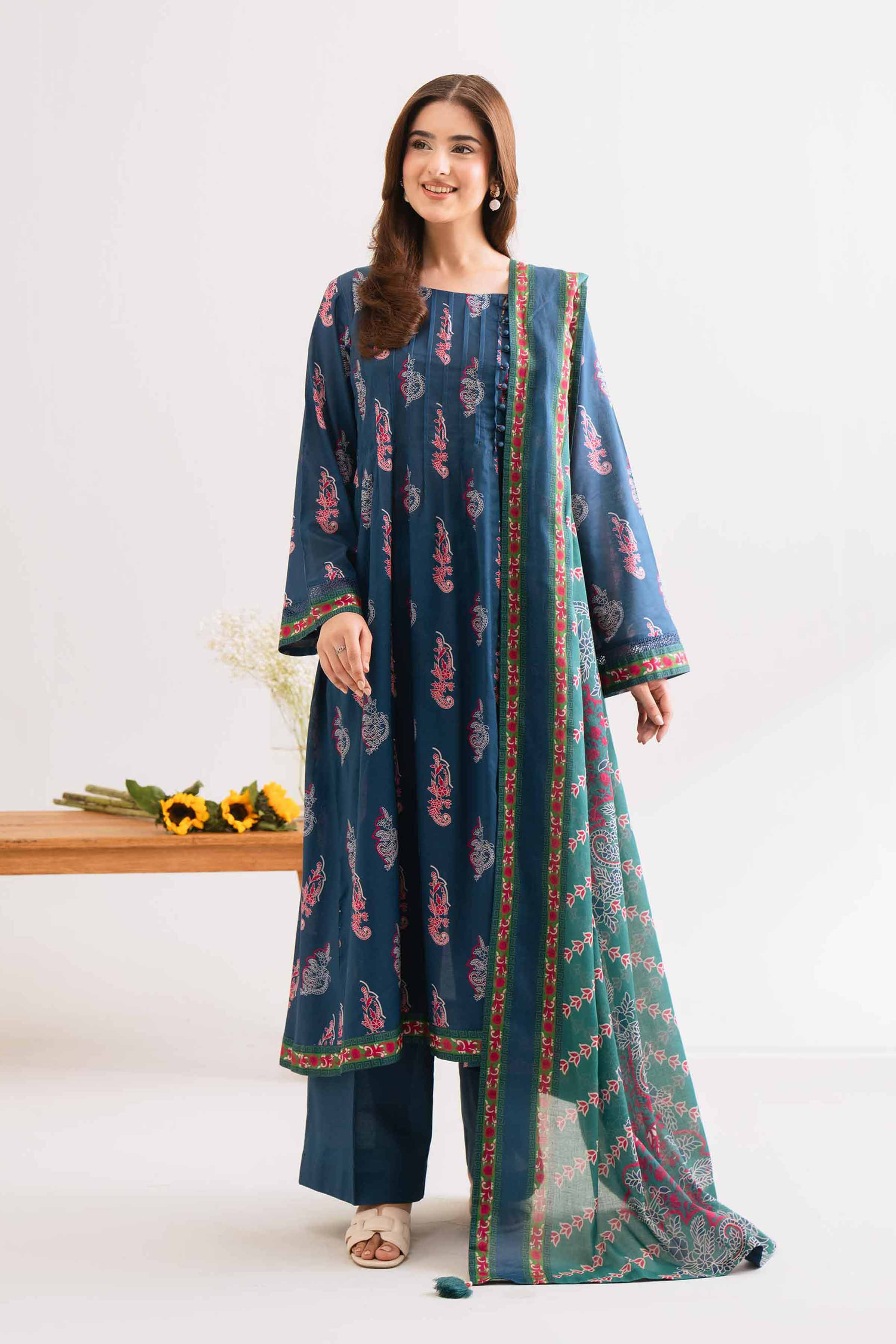 3 Piece - Digital Printed Loose Fabric - 42503214