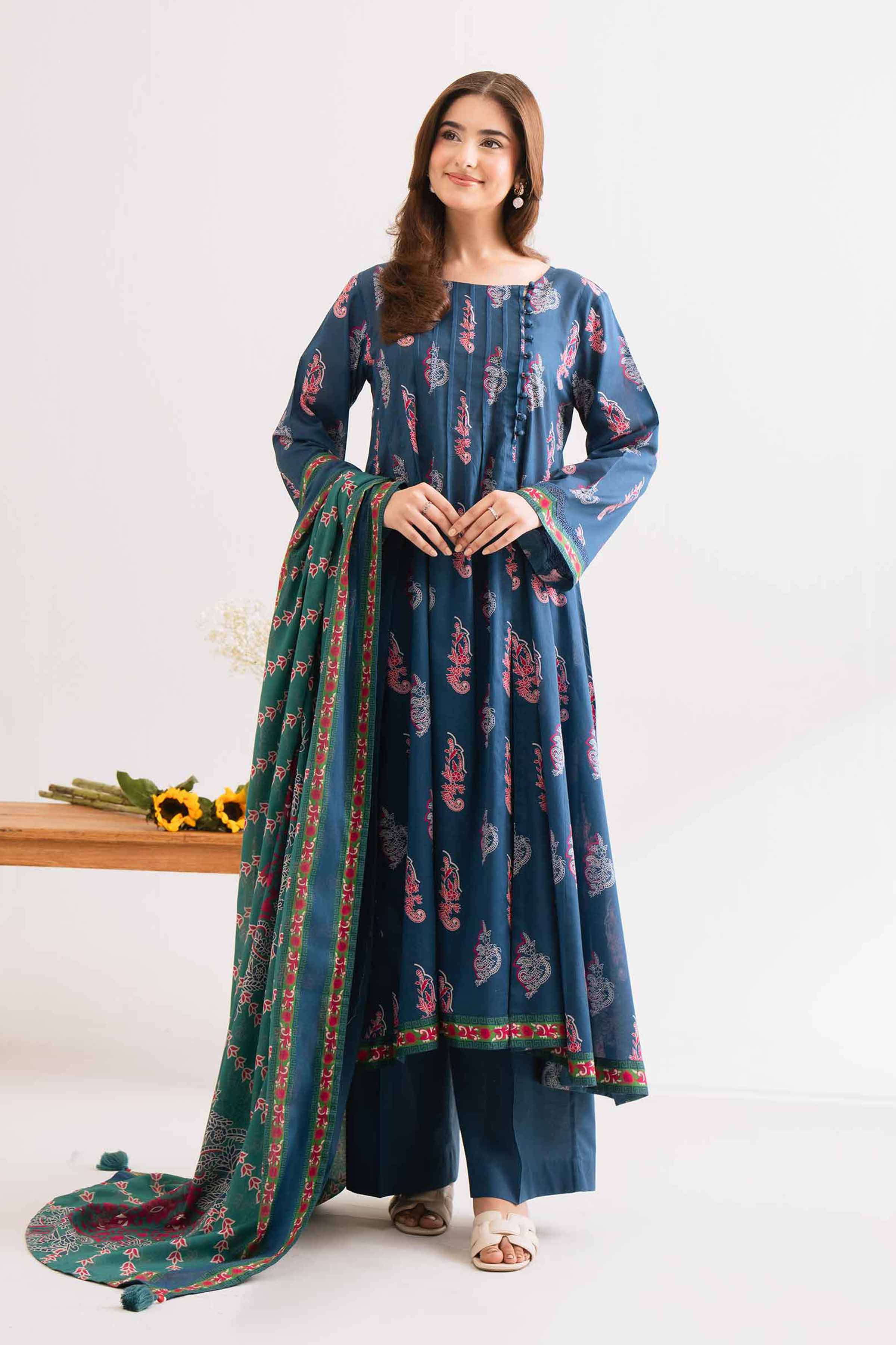 3 Piece - Digital Printed Loose Fabric - 42503214