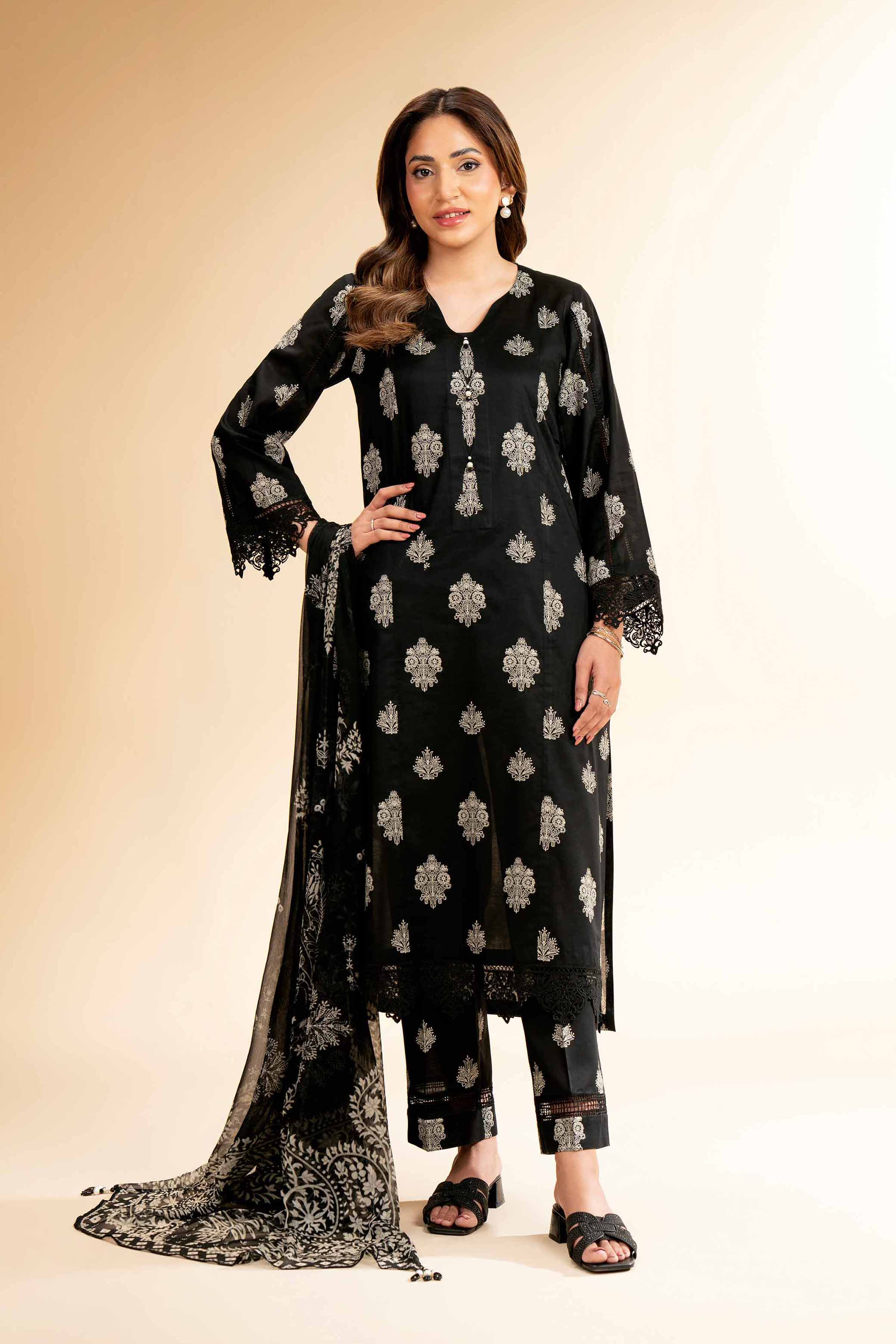 3 Piece - Printed With Laces Suit - 42501331
