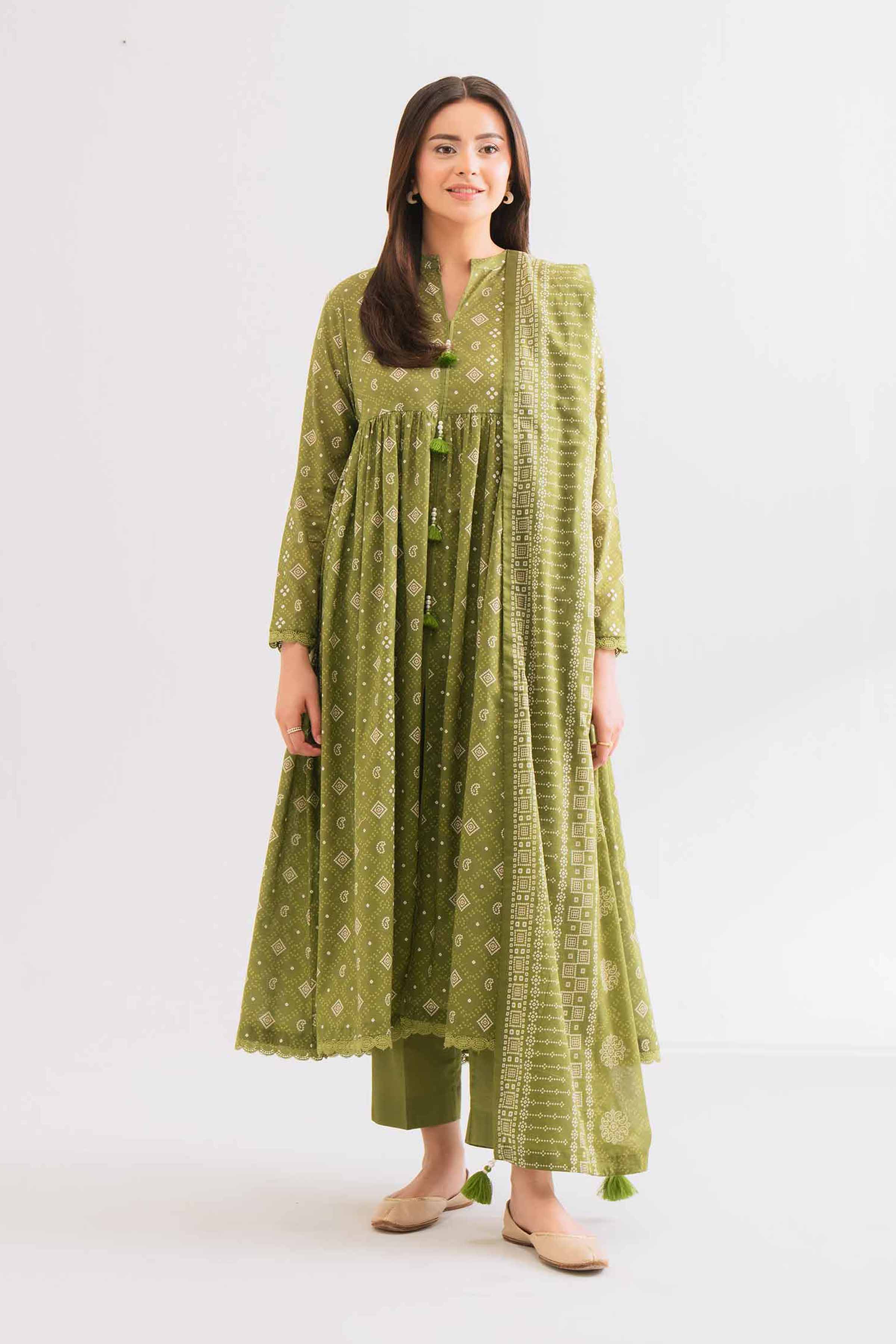 3 Piece - Digital Printed Loose Fabric - 42503201
