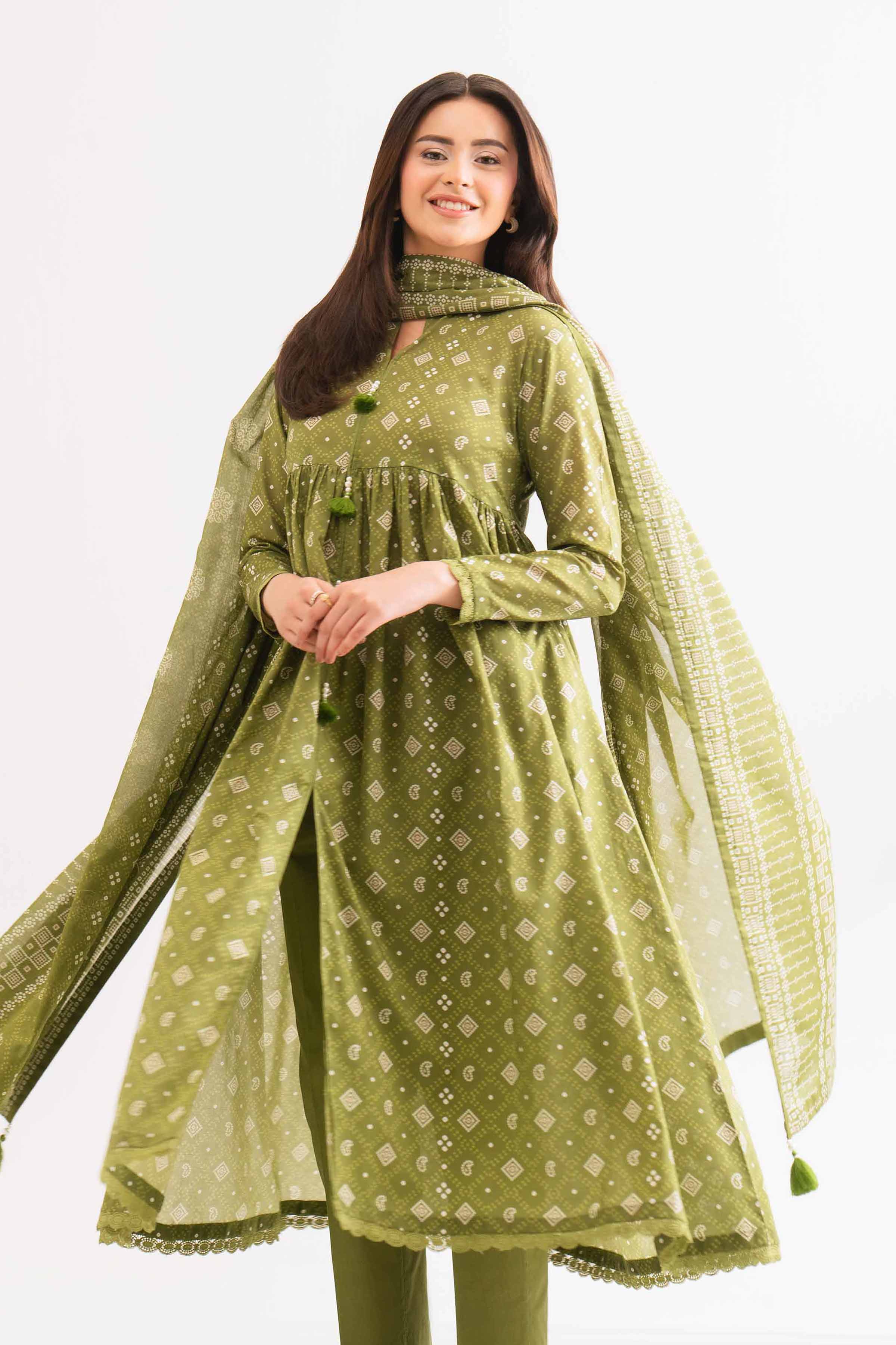 3 Piece - Digital Printed Loose Fabric - 42503201