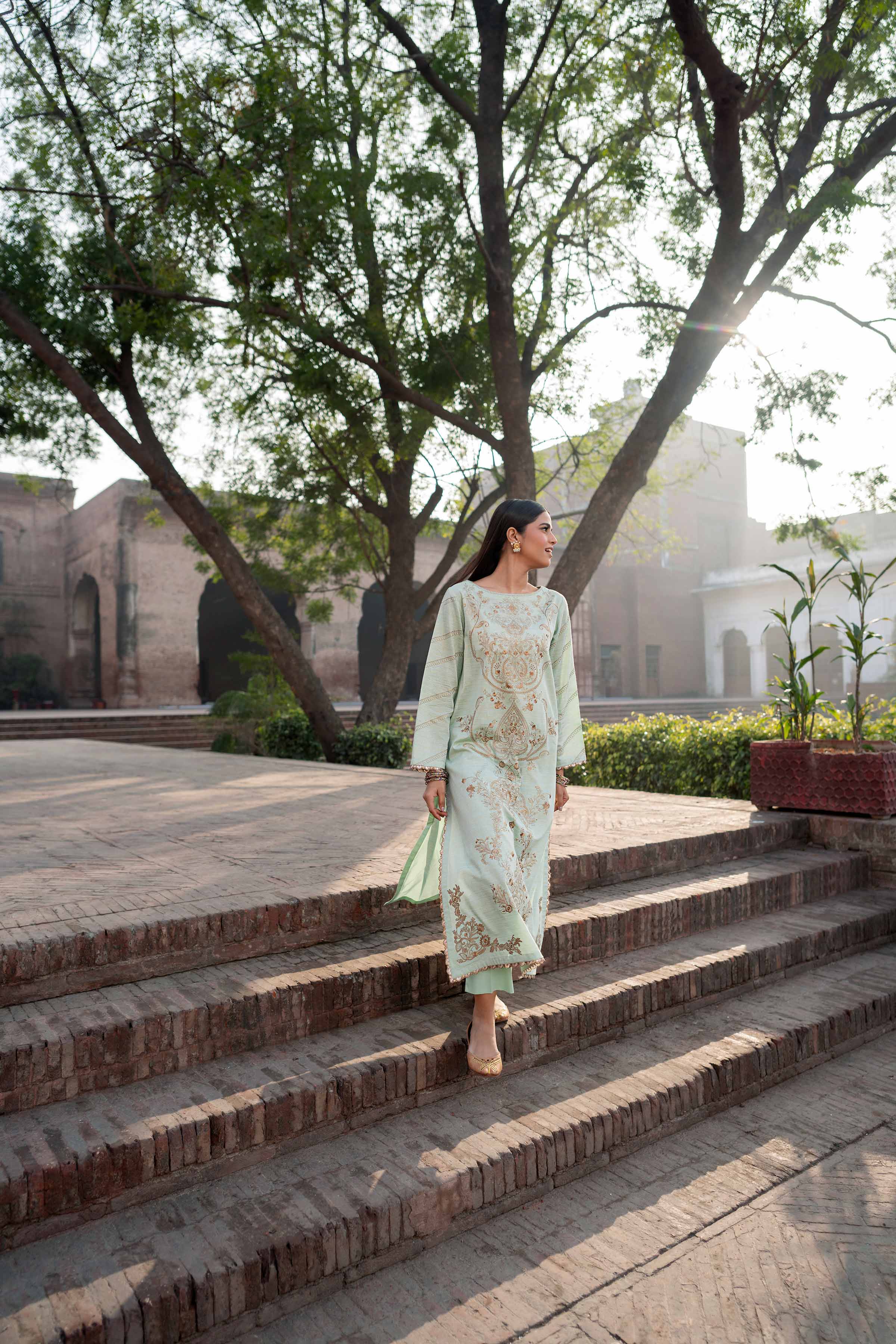 2 Piece - Embroidered Suit - PFE25-23