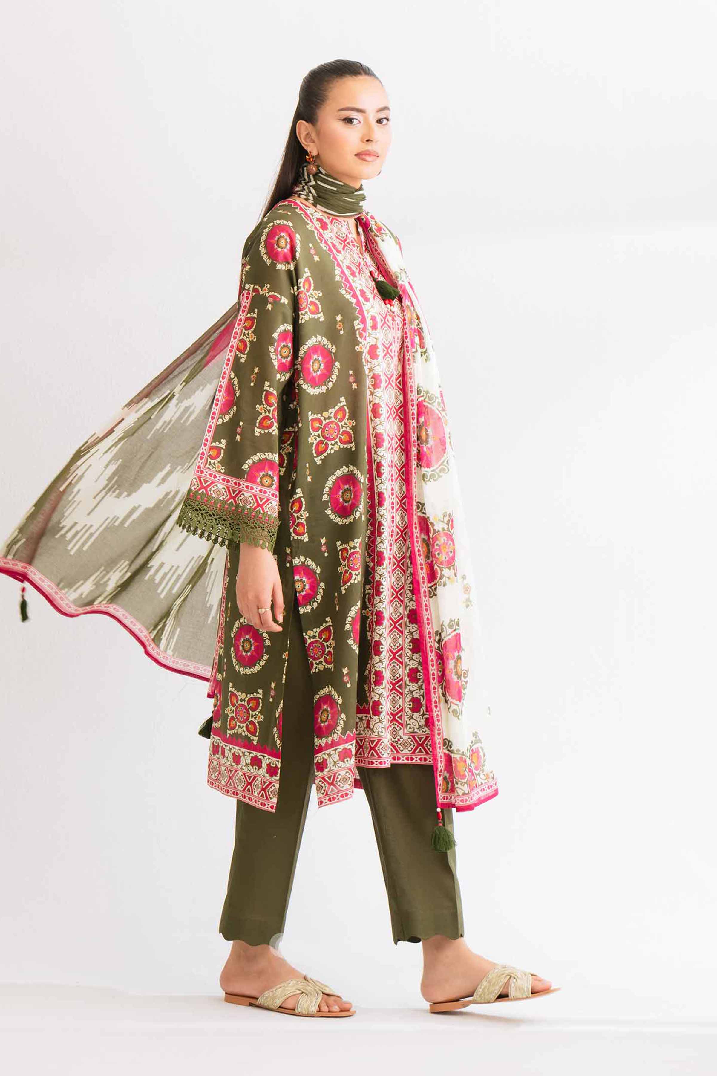 3 Piece - Digital Printed Loose Fabric - 42503218