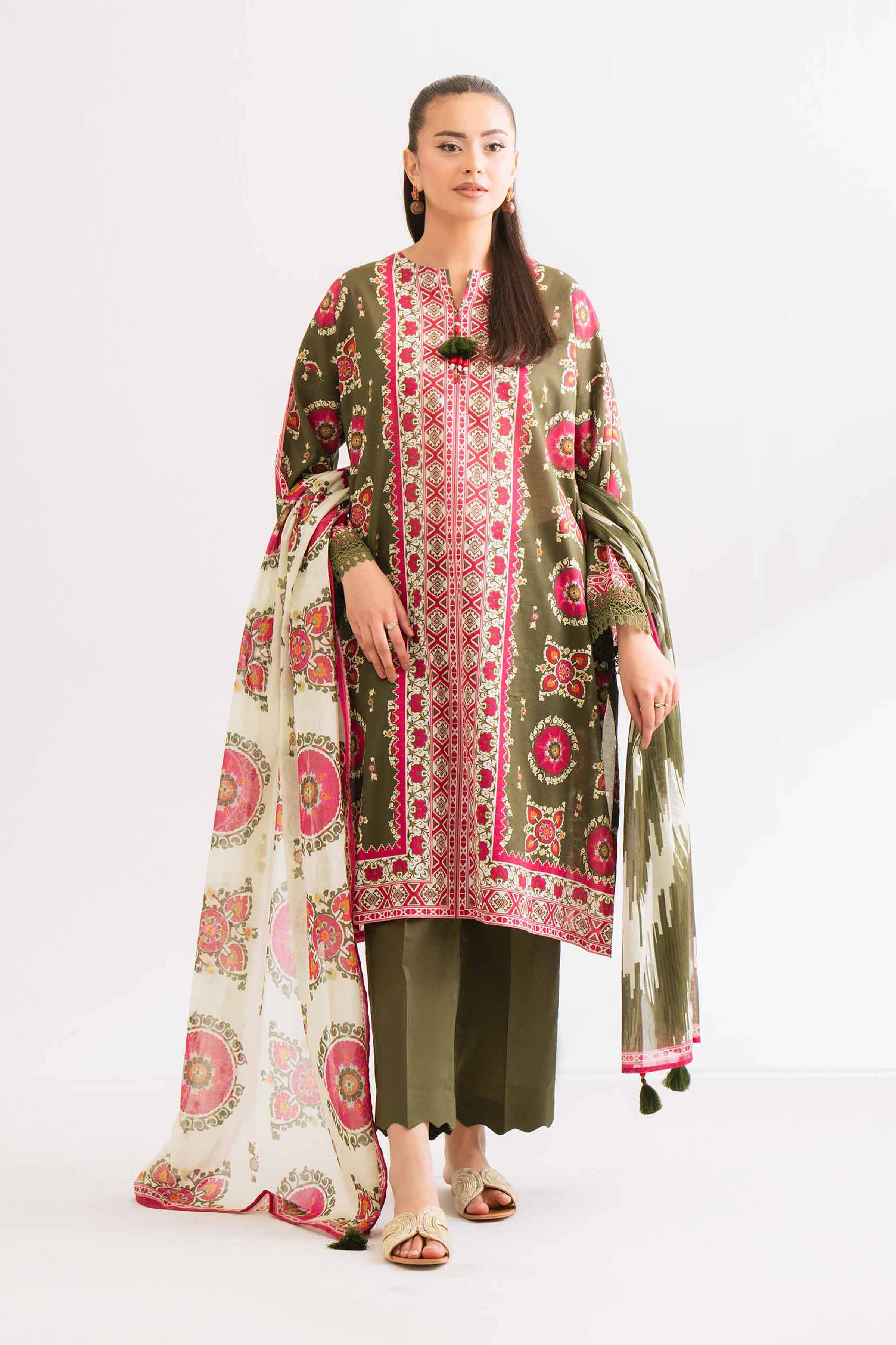 3 Piece - Digital Printed Loose Fabric - 42503218