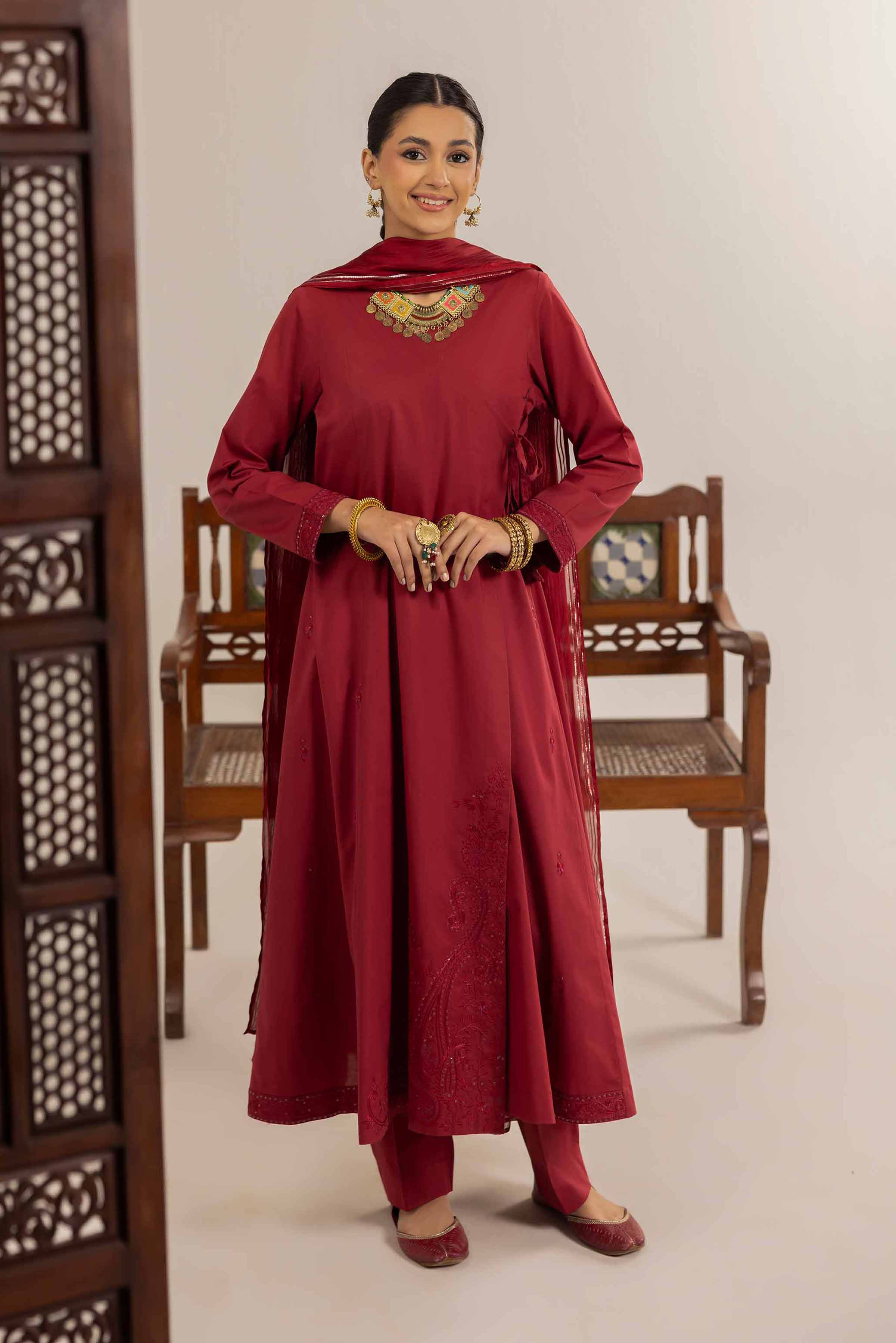 3 Piece - Embroidered Suit - PE25-353