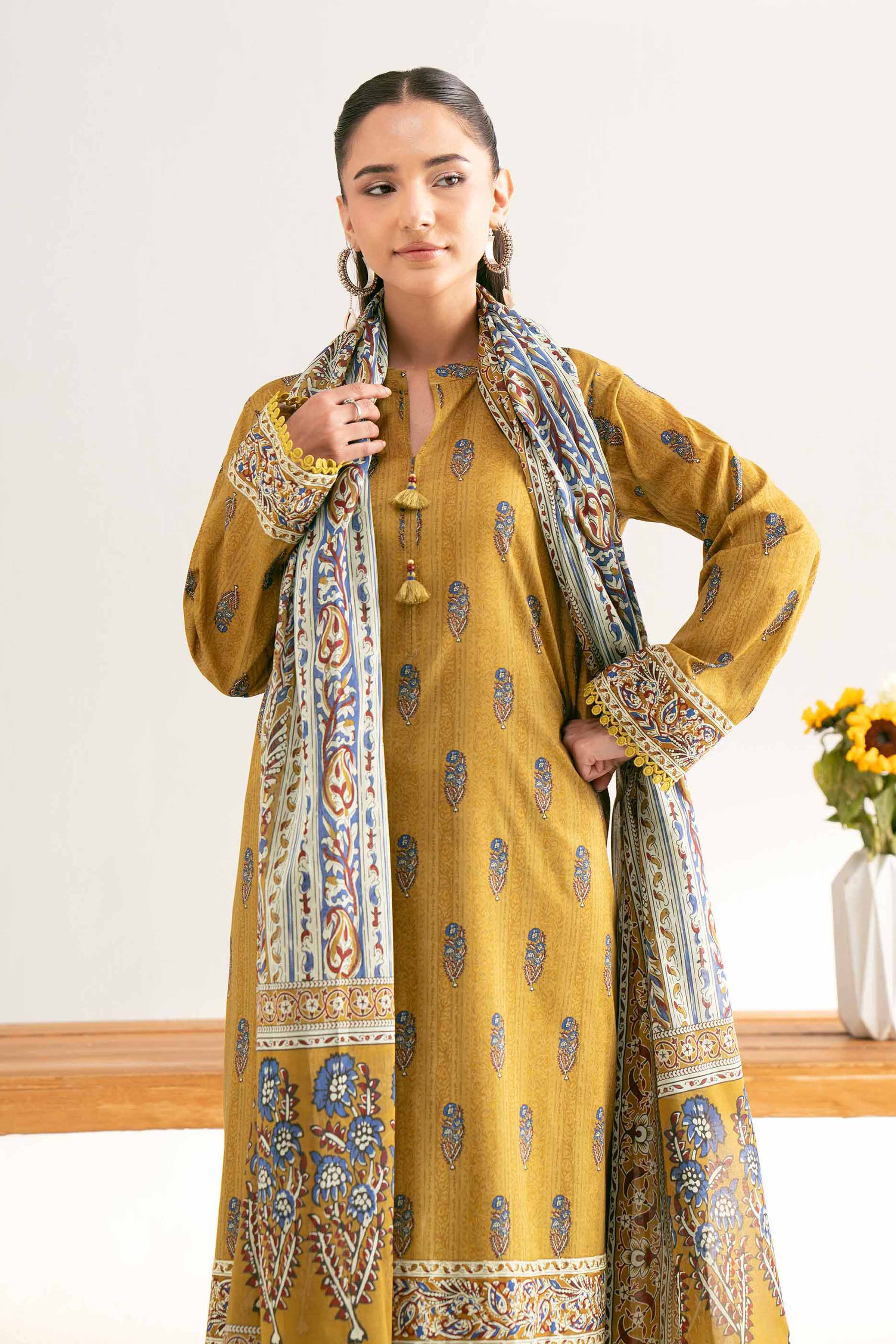 3 Piece - Digital Printed Loose Fabric - 42503213