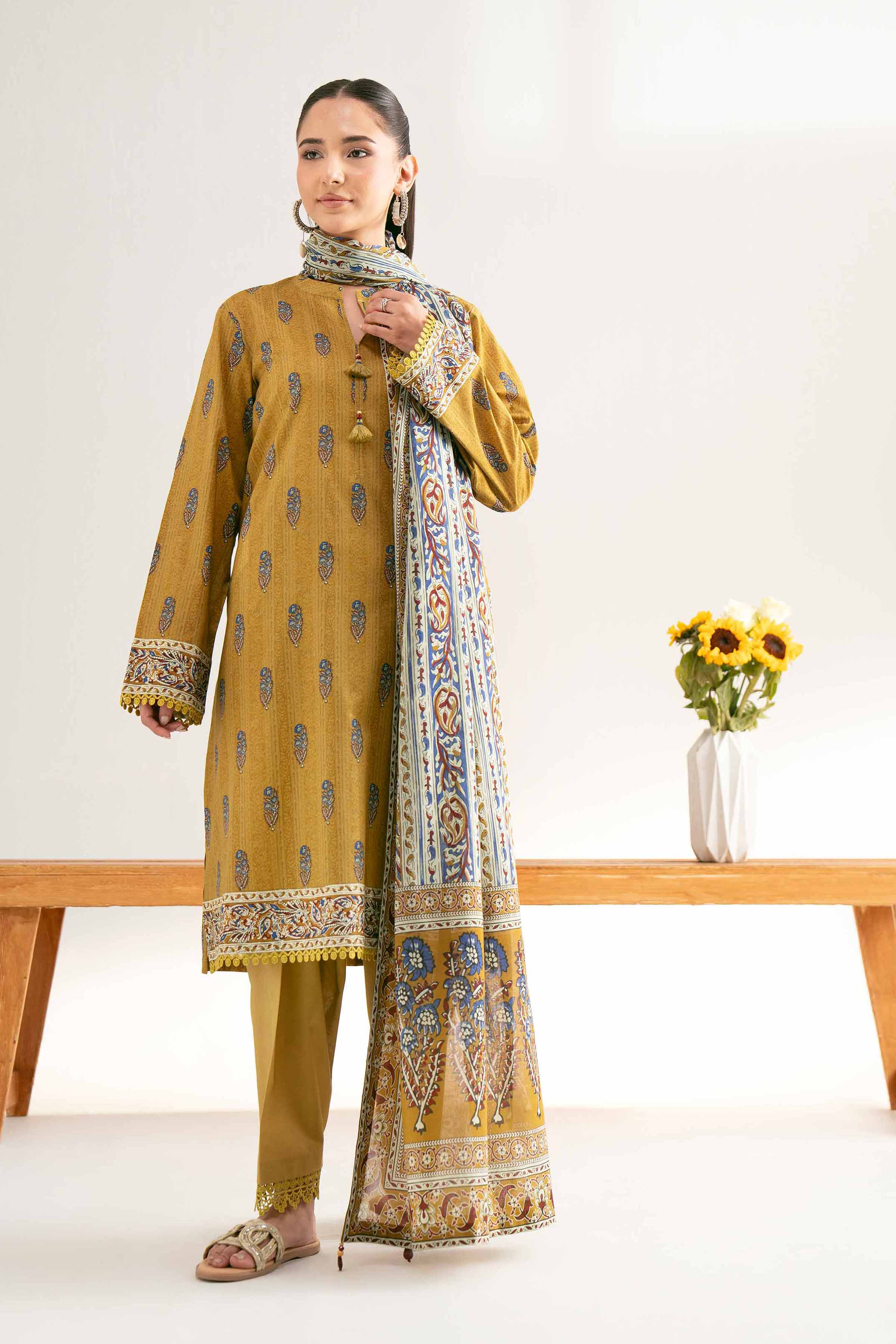 3 Piece - Digital Printed Loose Fabric - 42503213