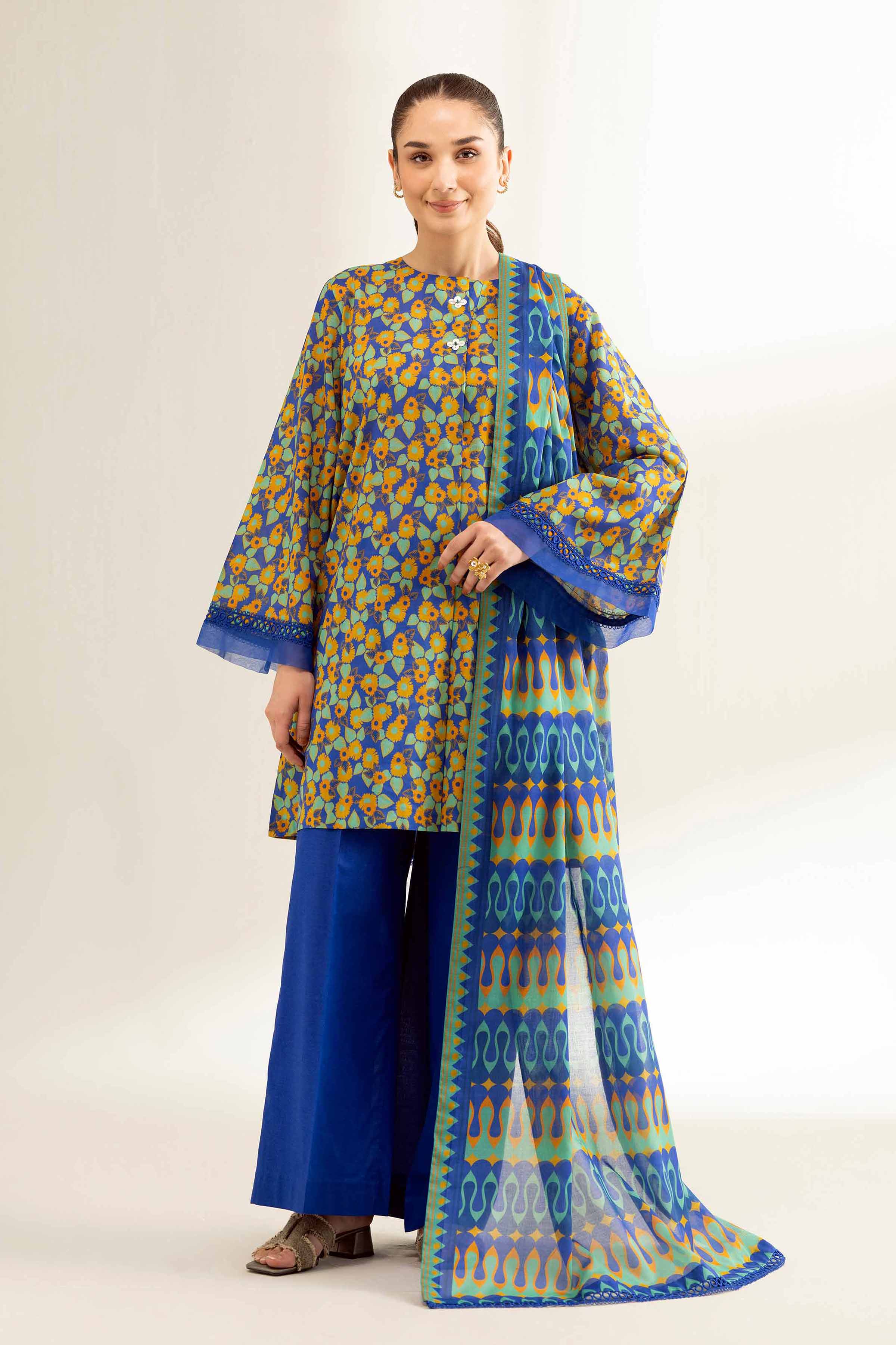 3 Piece - Digital Printed Loose Fabric - 42503189