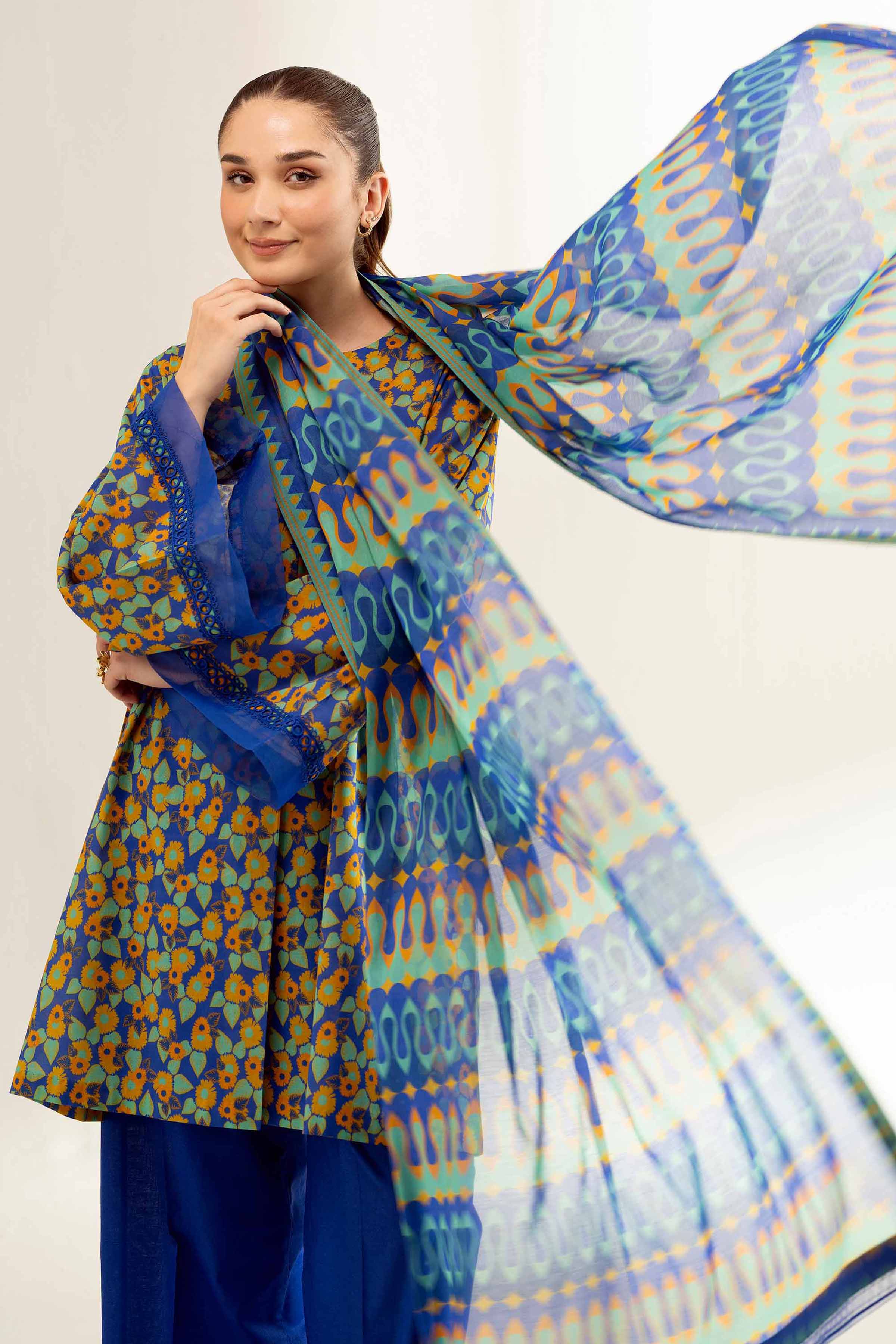 3 Piece - Digital Printed Loose Fabric - 42503189