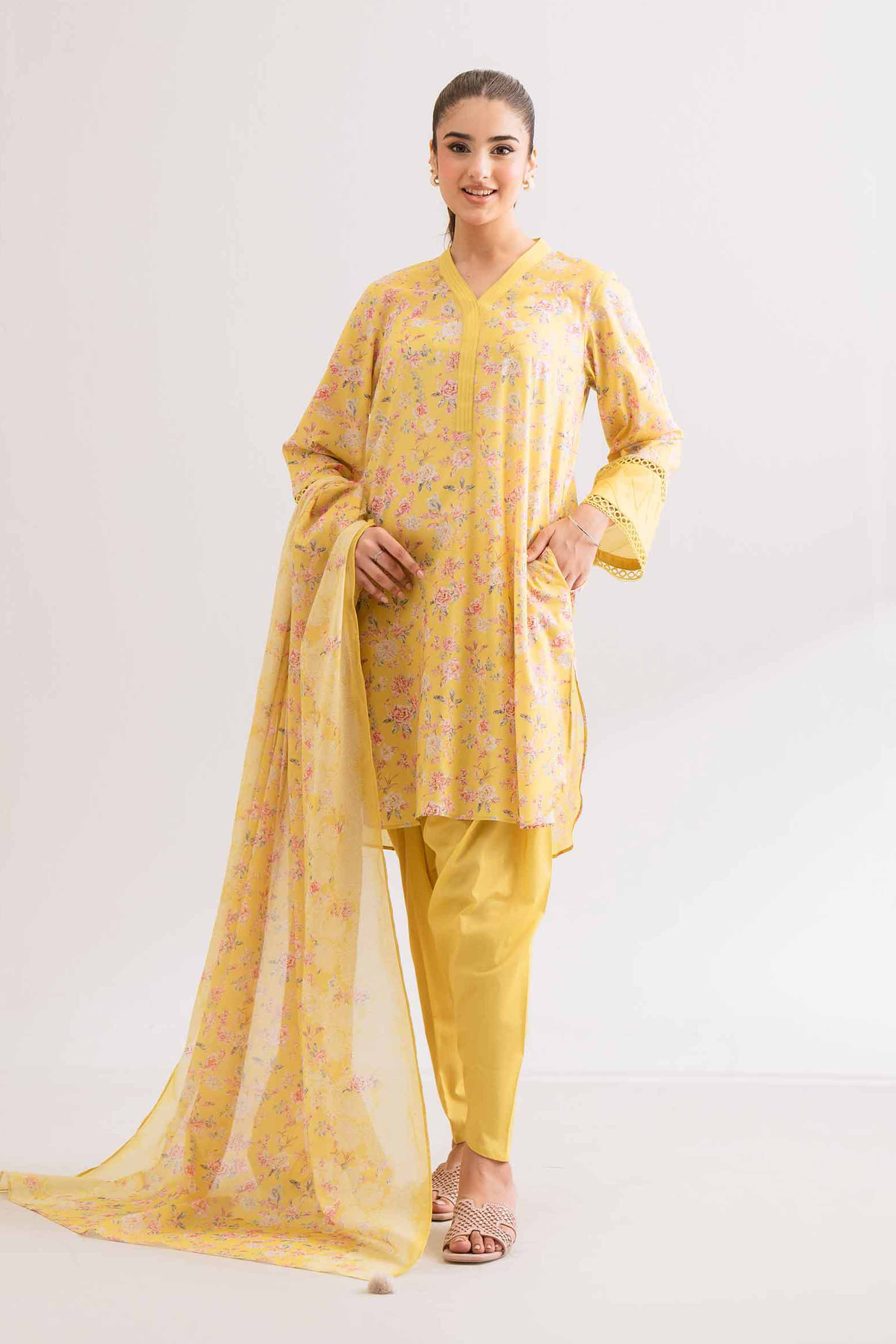 3 Piece - Digital Printed Loose Fabric - 42503184
