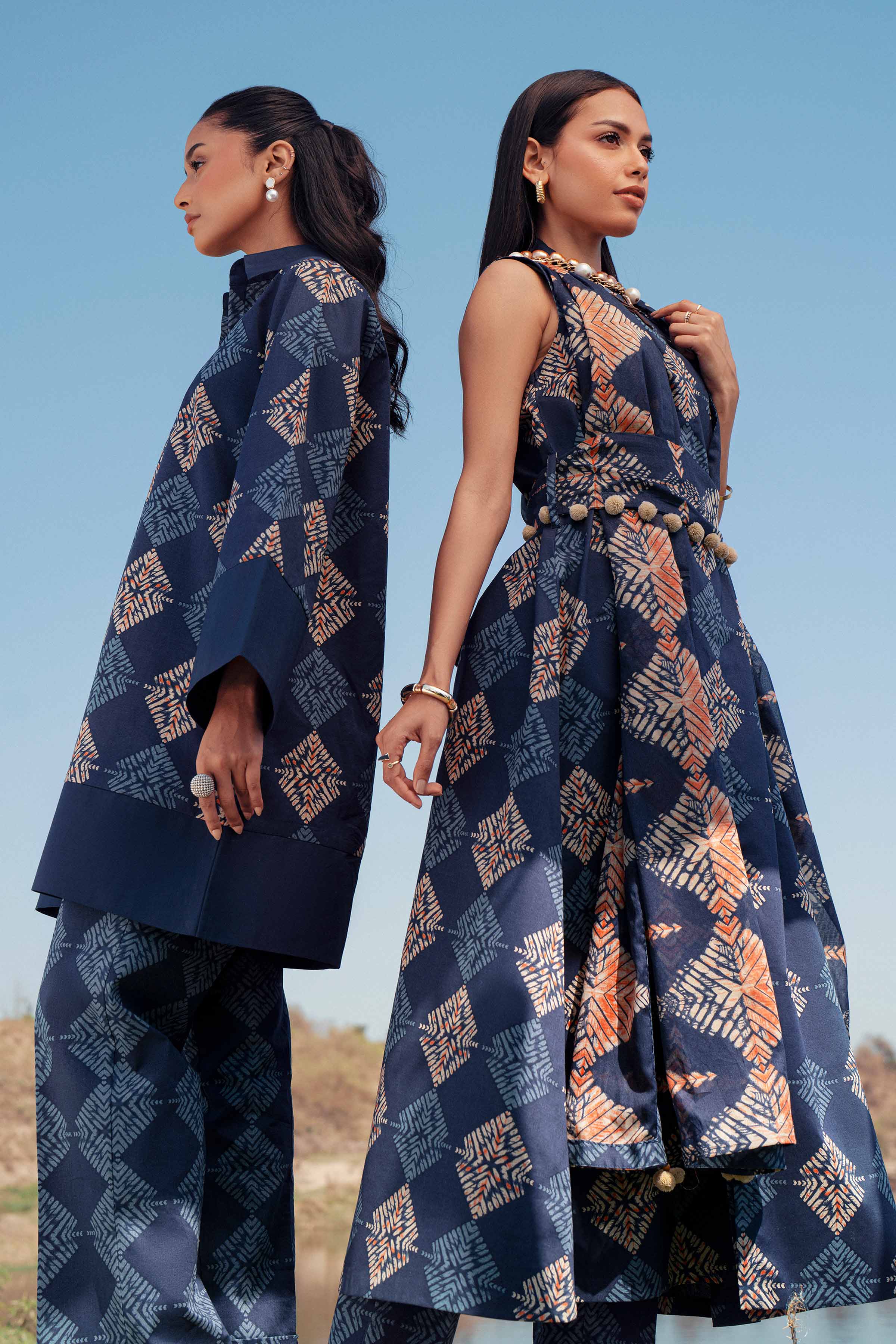 3 Piece - Digital Printed Loose Fabric - 42503203