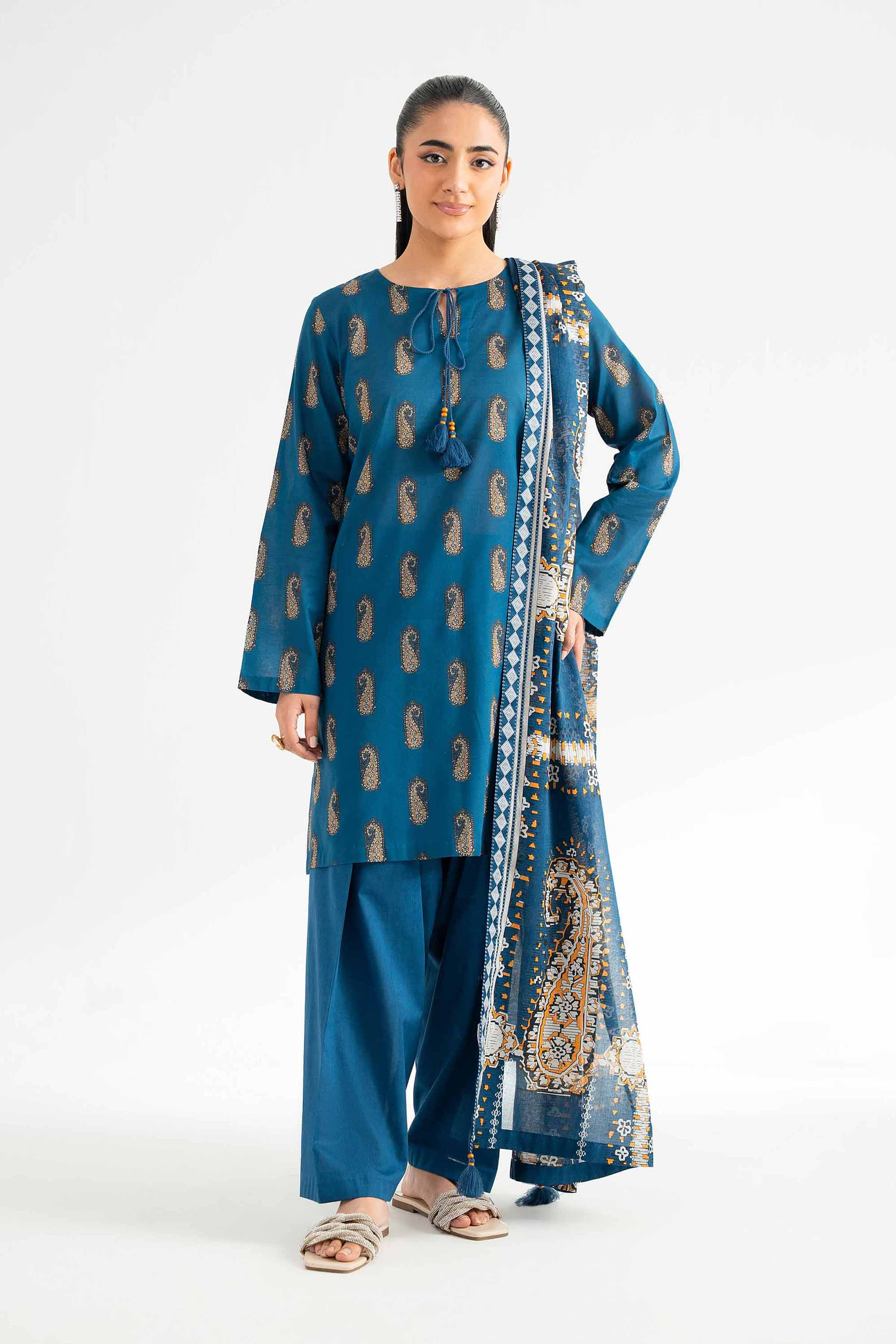3 Piece - Digital Printed Loose Fabric - 42503209
