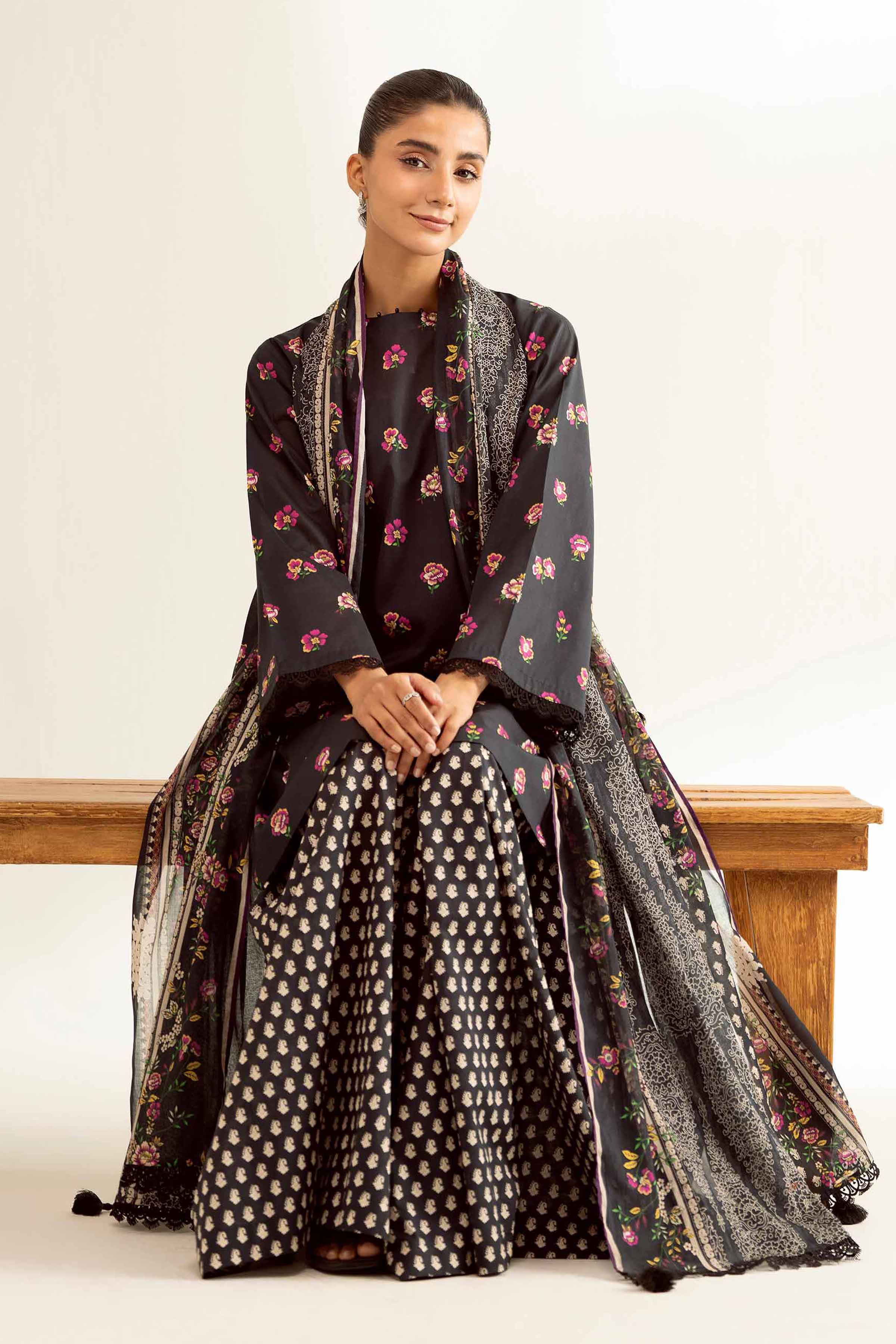 3 Piece - Digital Printed Loose Fabric - 42503216
