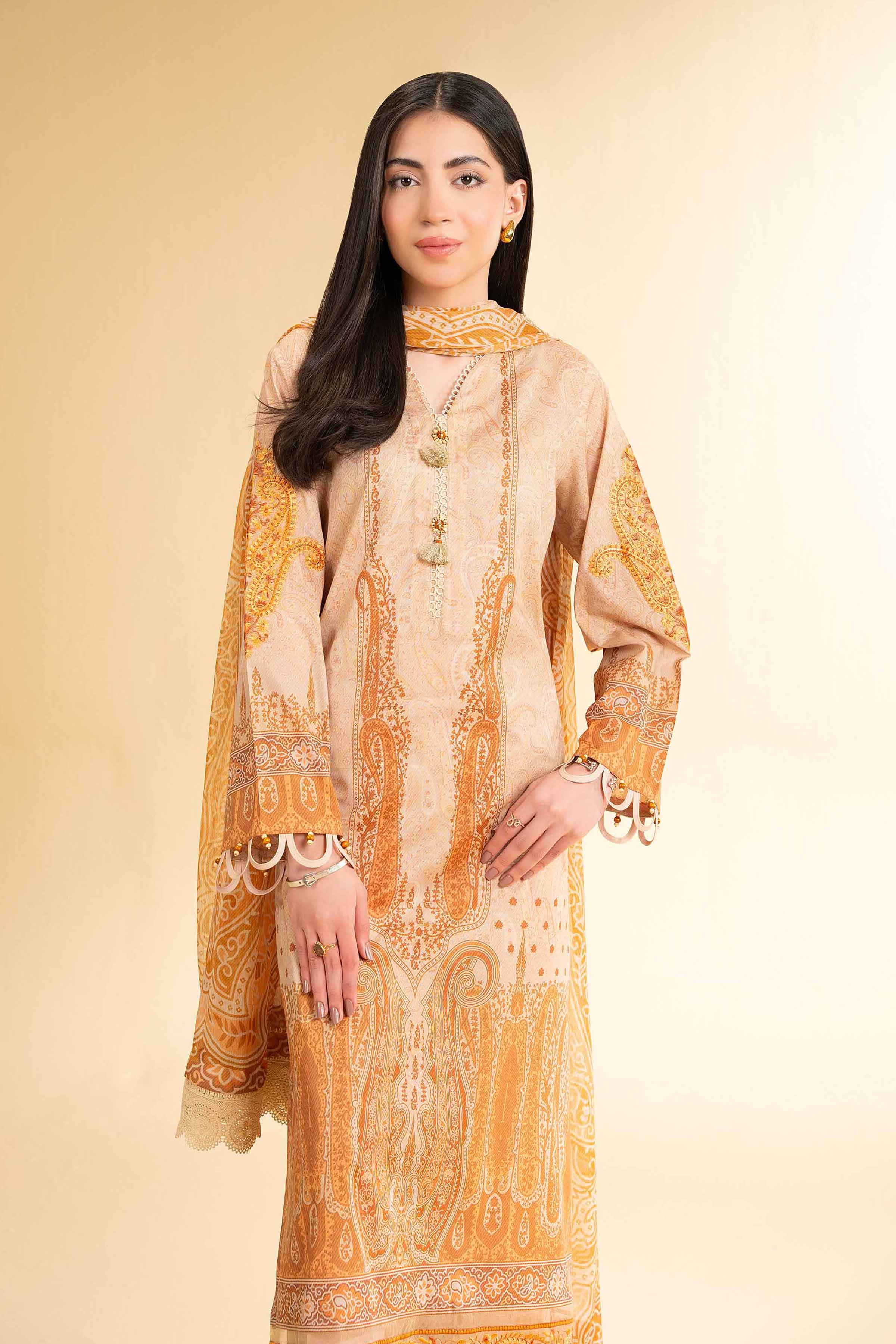 3 Piece - Digital Printed Embroidered Suit - 42501644
