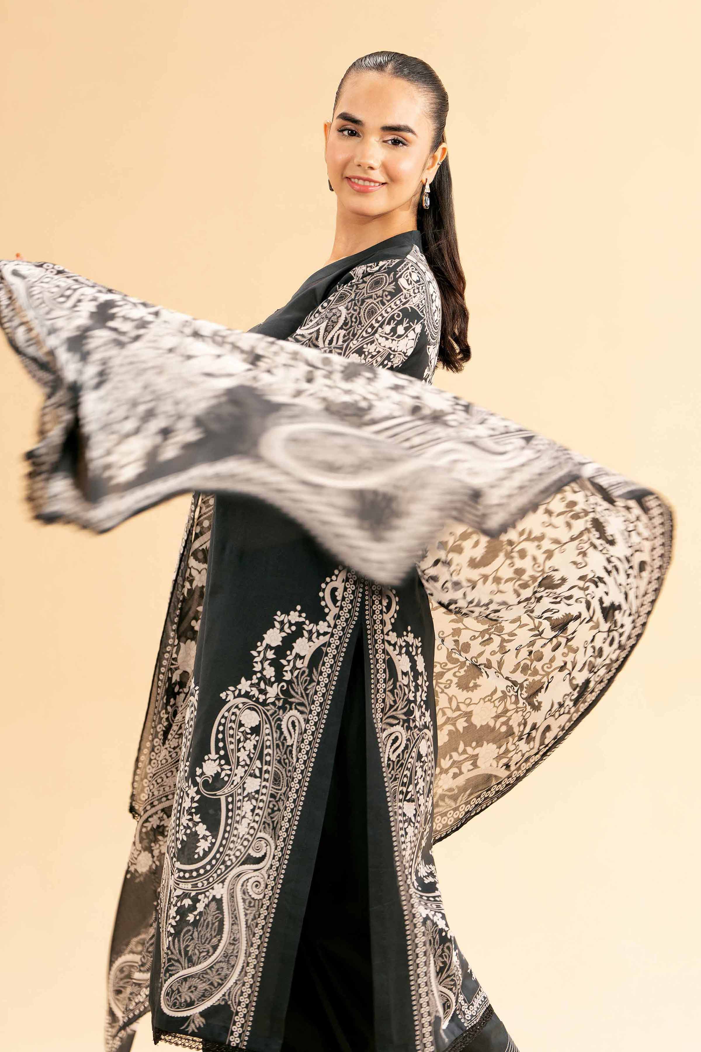 3 Piece - Digital Printed Loose Fabric - 42503131