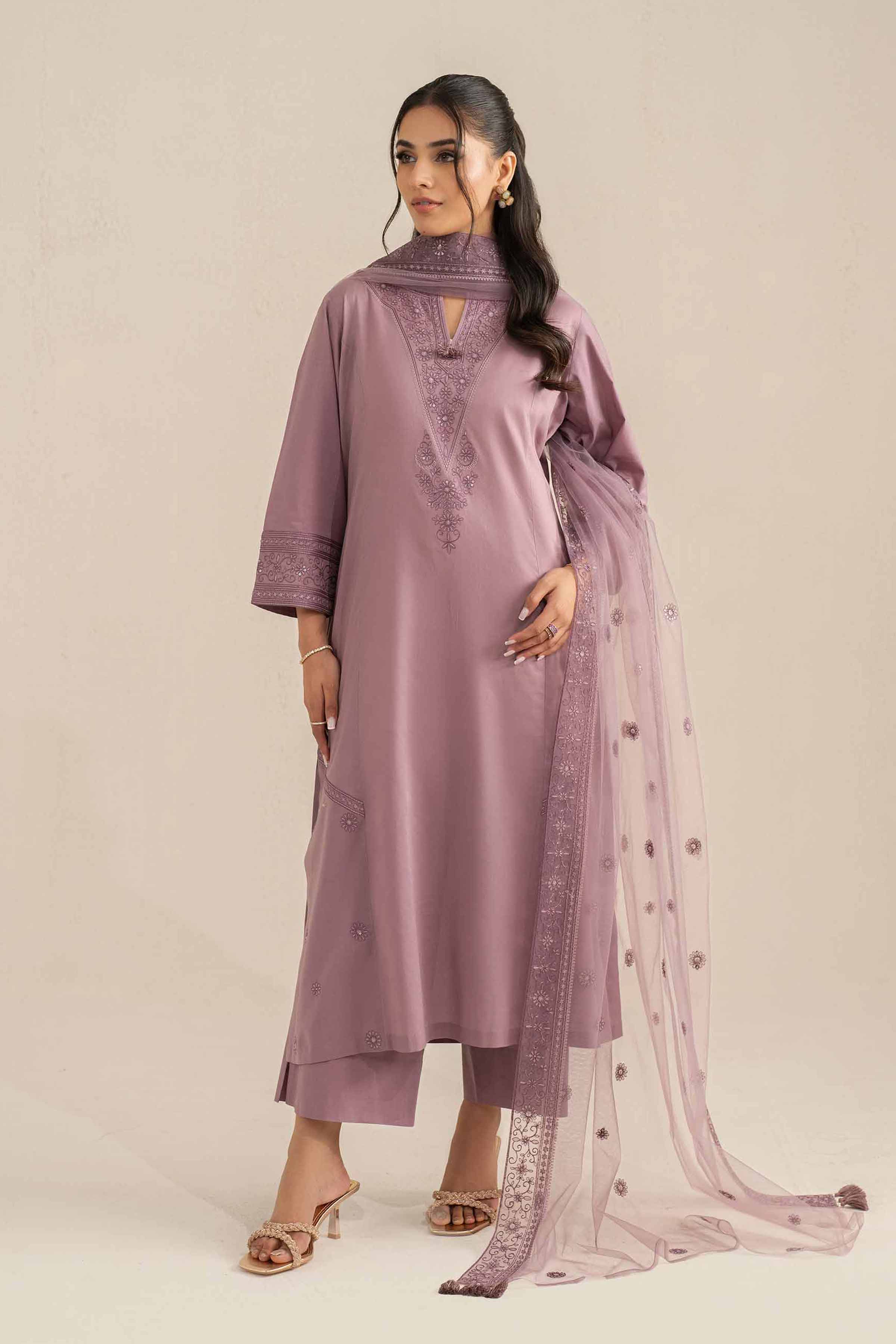 3 Piece - Embroidered Suit - KFS25-66