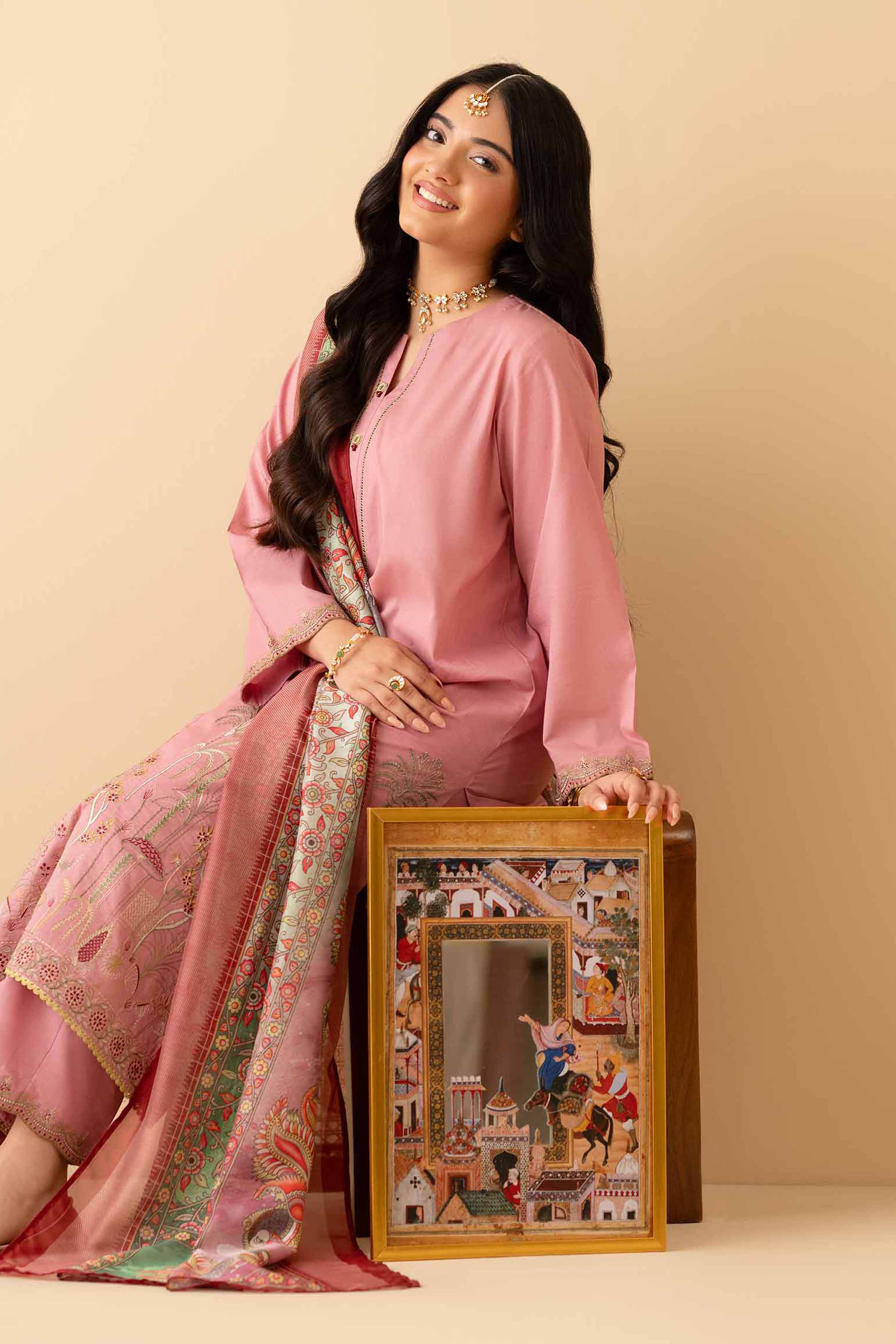 3 Piece - Embroidered Suit - PE25-488