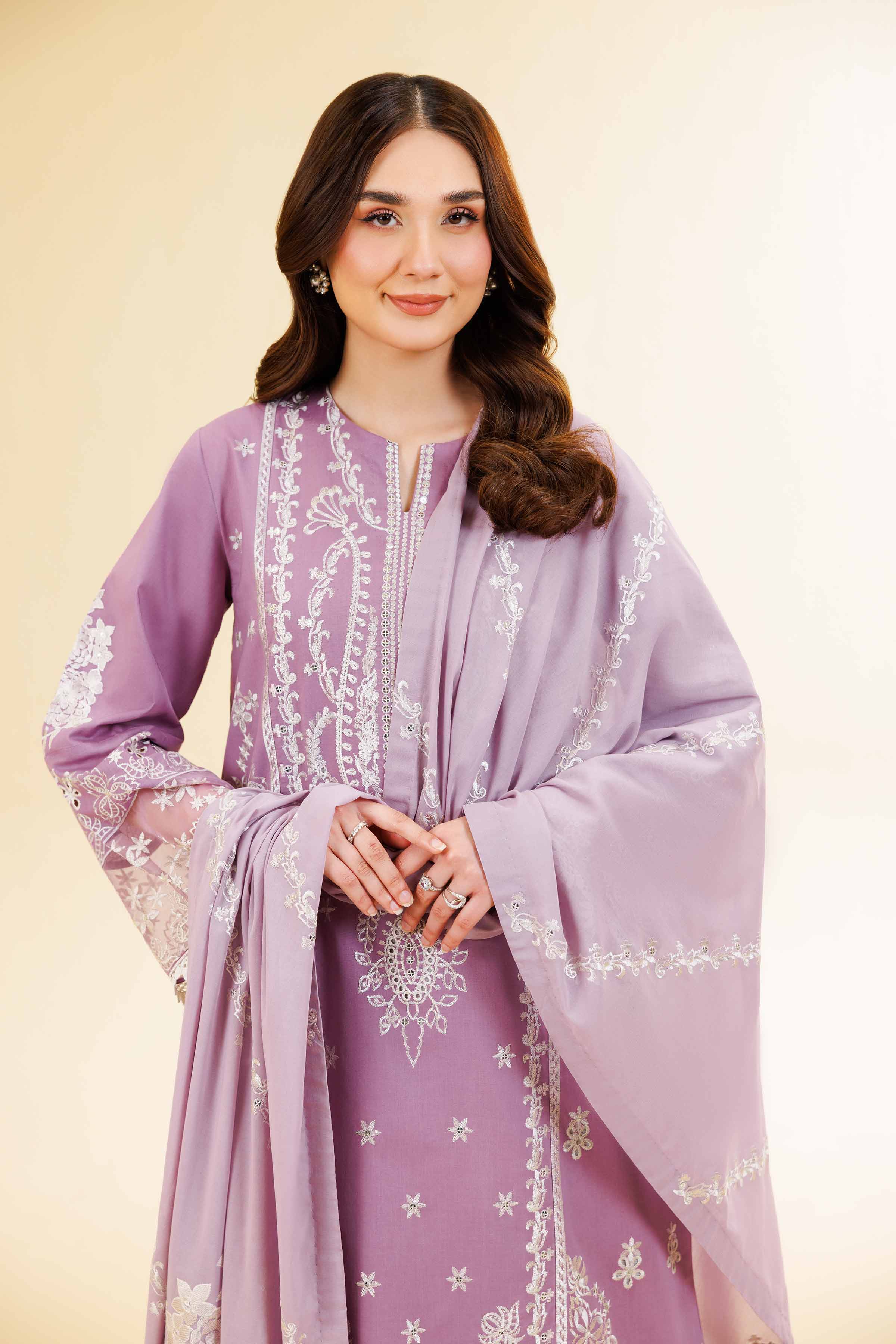 3 Piece - Dyed Embroidered Suit - 42501351