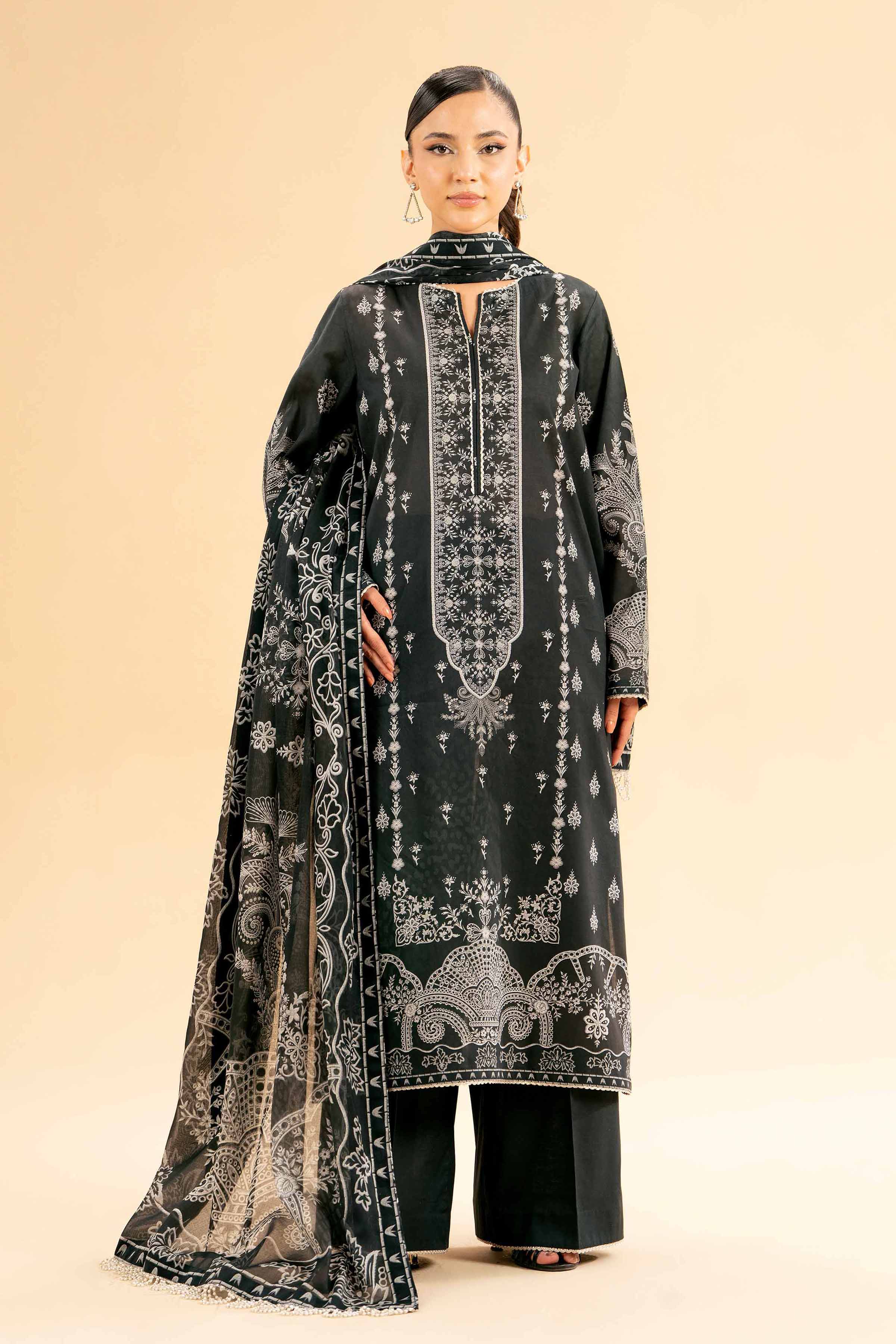3 Piece - Digital Printed Loose Fabric - 42503155